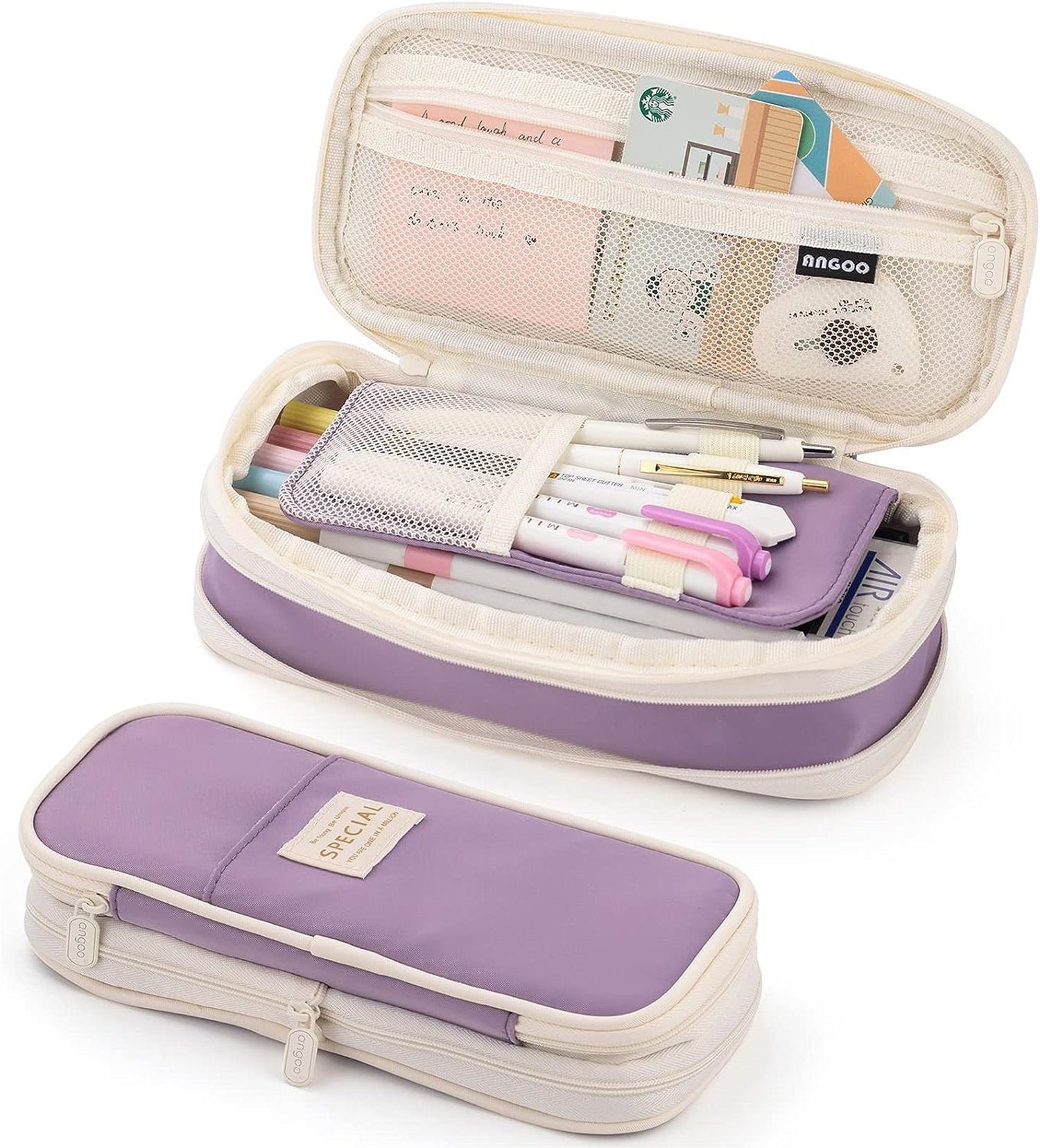feinlux Federmäppchen Federmäppchen mit großem Fassungsvermögen, Schreibwaren-Stifttasche, (packung, Geburtstags- oder Weihnachtsgeschenk für Kinder), Hohe Kapazität,Verformbar,mehr Stifte zu erhalten
