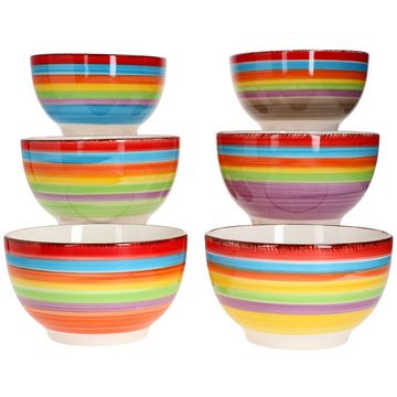 MamboCat Müslischale 6er Set Müslischale Ibiza Rainbow Summer - 24326524, Steingut