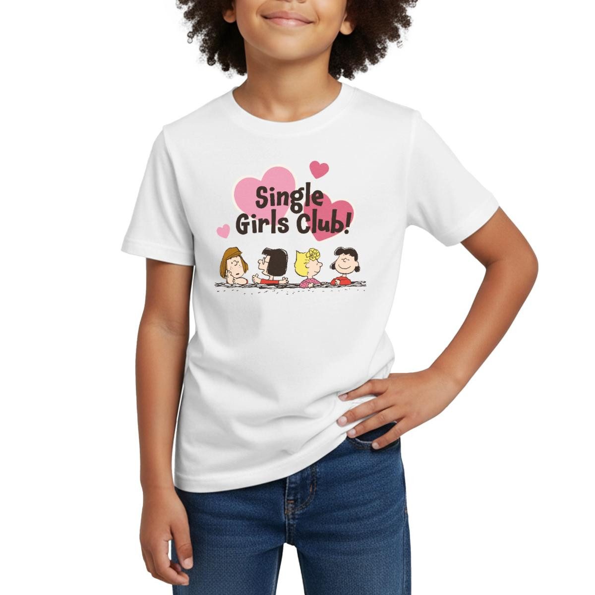 Spreadshirt T-Shirt Peanuts Single Girls Club Lucy & Freundinnen Kinder T-Shirt (1-tlg) Fällt klein aus. Wir empfehlen, eine Größe größer zu bestellen.