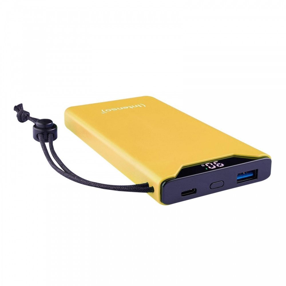 Intenso Intenso F10000 Powerbank. Smartphone-Ladegerät (USB-A und USB-C mit bis zu 20W, Gelb)