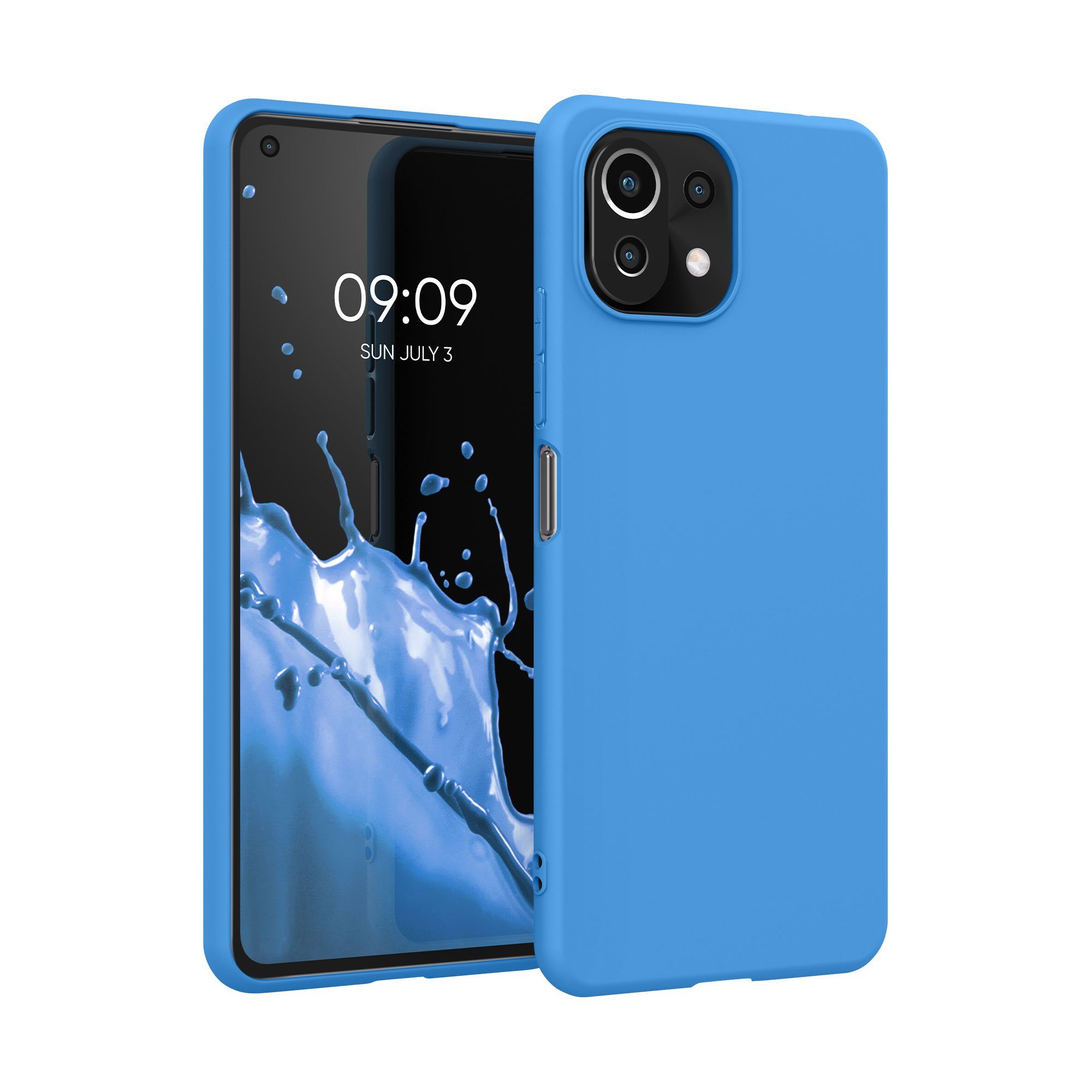 kwmobile Handyhülle Hülle für Xiaomi 11 Lite (5G) NE / Mi 11 Lite (5G), Hülle  Silikon - Soft Handyhülle - Handy Case Cover - Strahlend Blau