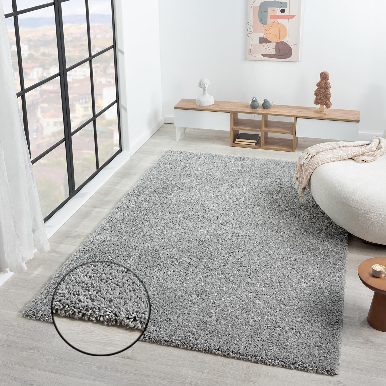 Vimoda Hochflor-Teppich prime, Shaggy Langflor, Uni günstig online kaufen