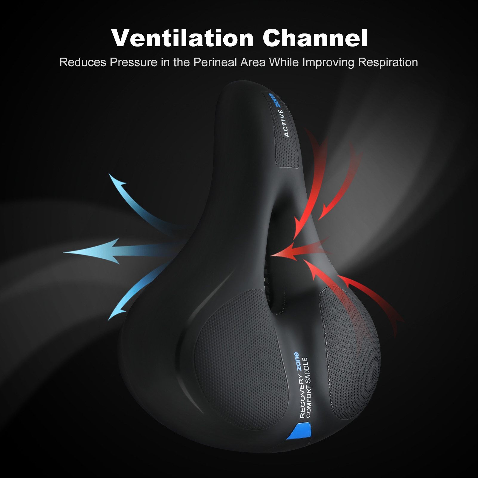 Refined Living Fahrradsattel Bequem Weich Fahrrad Sattel Wasserdicht Atmungsaktiv mit Reflektor (Bequemer Fahrradsättel,Memory Foam, Gel Fahrradsitz, Ergonomischer Fahrradsattel, Bequemer Fahrradsättel für StadtradfahrenBequemer Fahrrad Sattel für Damen Herren, Bike seat, Fahrradsattel Herren, 1-tlg., Fahrradsattel Übergroßer Komfort Gepolsterter,Breiter Fahrradsitz), für Indoor- und Outdoor-Bikes mit weiches Kissen 26 * 22cm