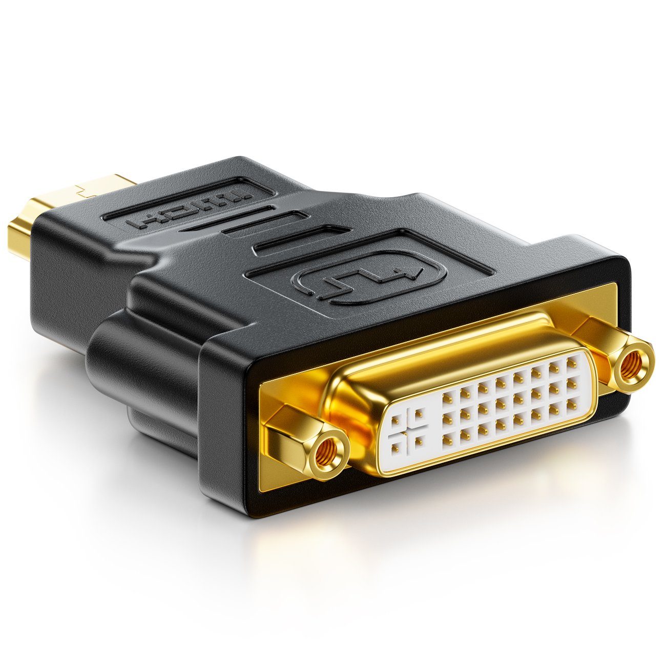 deleyCON deleyCON HDMI zu DVI Adapter - DVI Buchse zu HDMI Stecker HDMI-Kabel