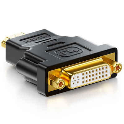 deleyCON deleyCON HDMI zu DVI Adapter - DVI Buchse zu HDMI Stecker HDMI-Kabel