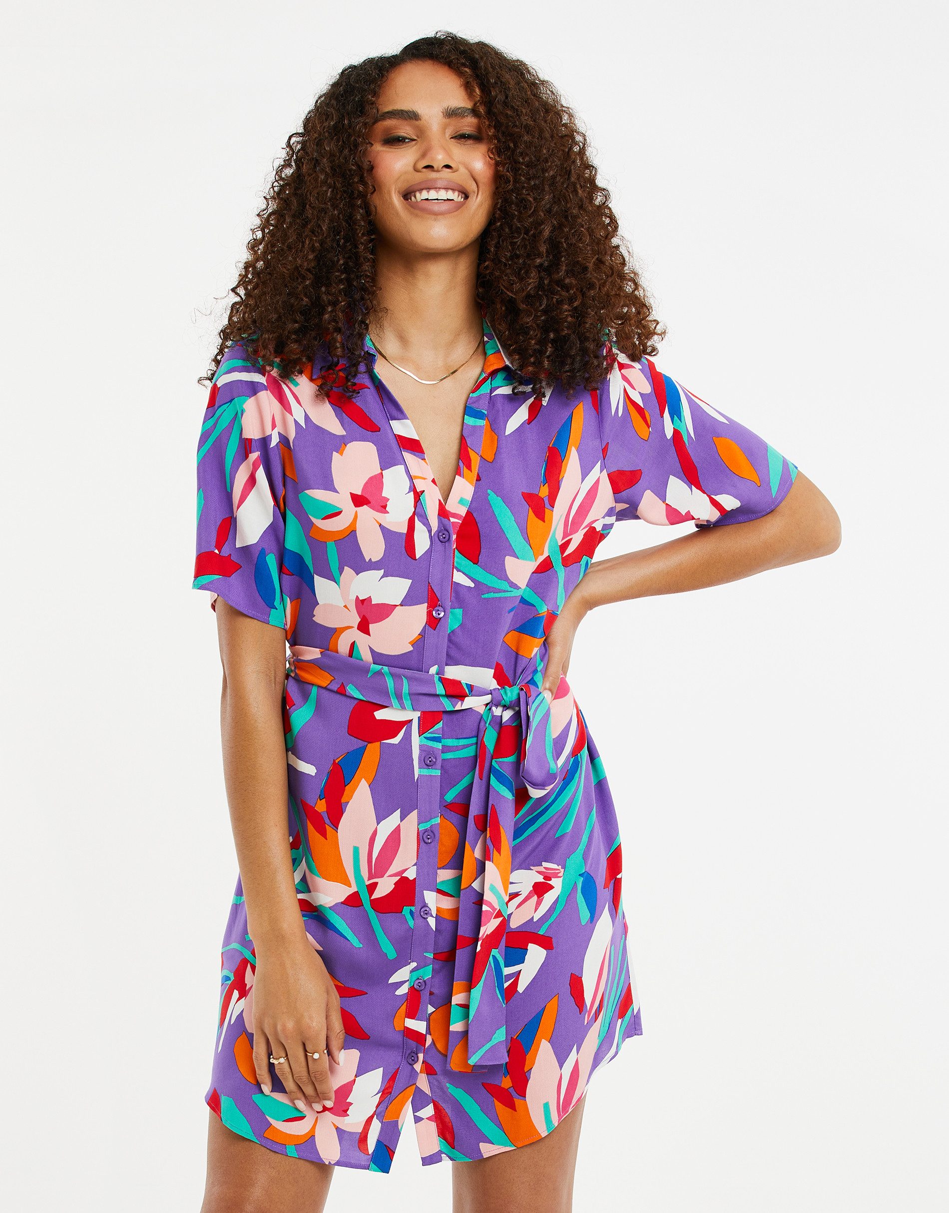 Threadbare Sommerkleid THB Tyler (1-tlg) mit farbenfrohem Allover-Muster günstig online kaufen