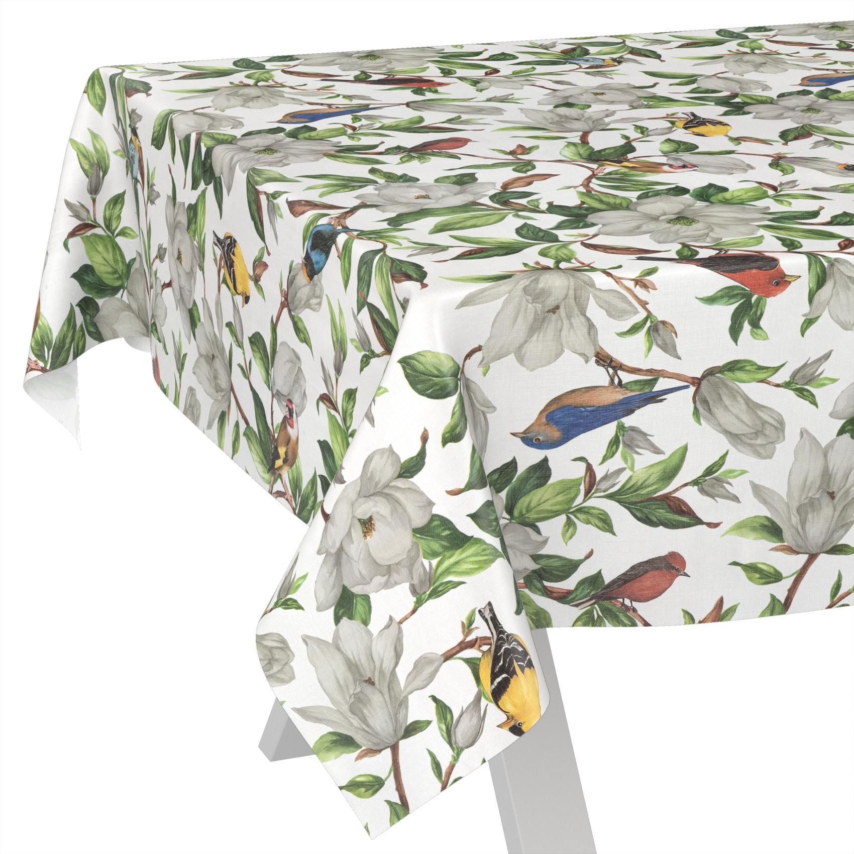 ANRO Tischdecke Kolibri abwaschbar Wachstuch pflegeleicht wasserabweisend (Einzelstück 1-tlg), Schmutzabweisend Exotic Bunt 90x130cm Gartentischdecke