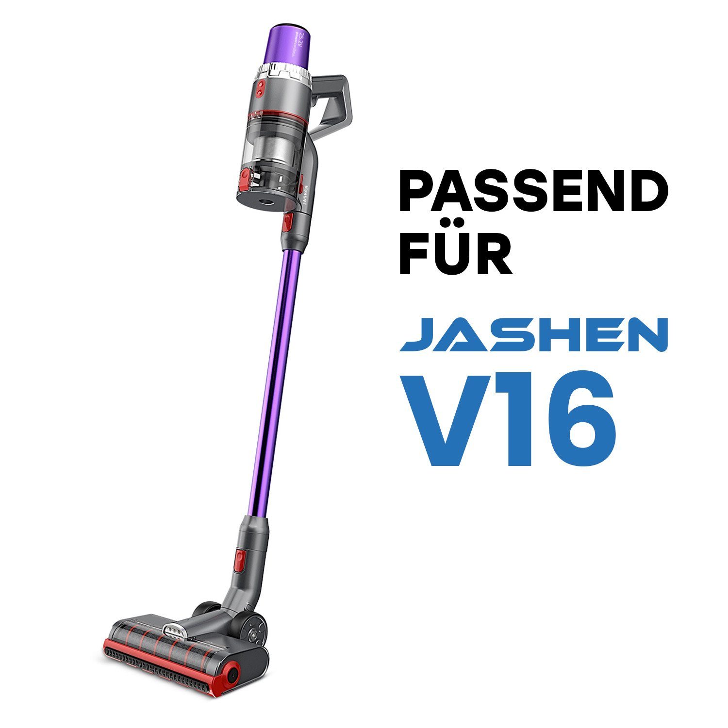 Minibürste), JASHEN Mini-Turbobürste, JASHEN 1x Motorisierte (Packung, Zubehör für Minibürste 1-tlg., V16,