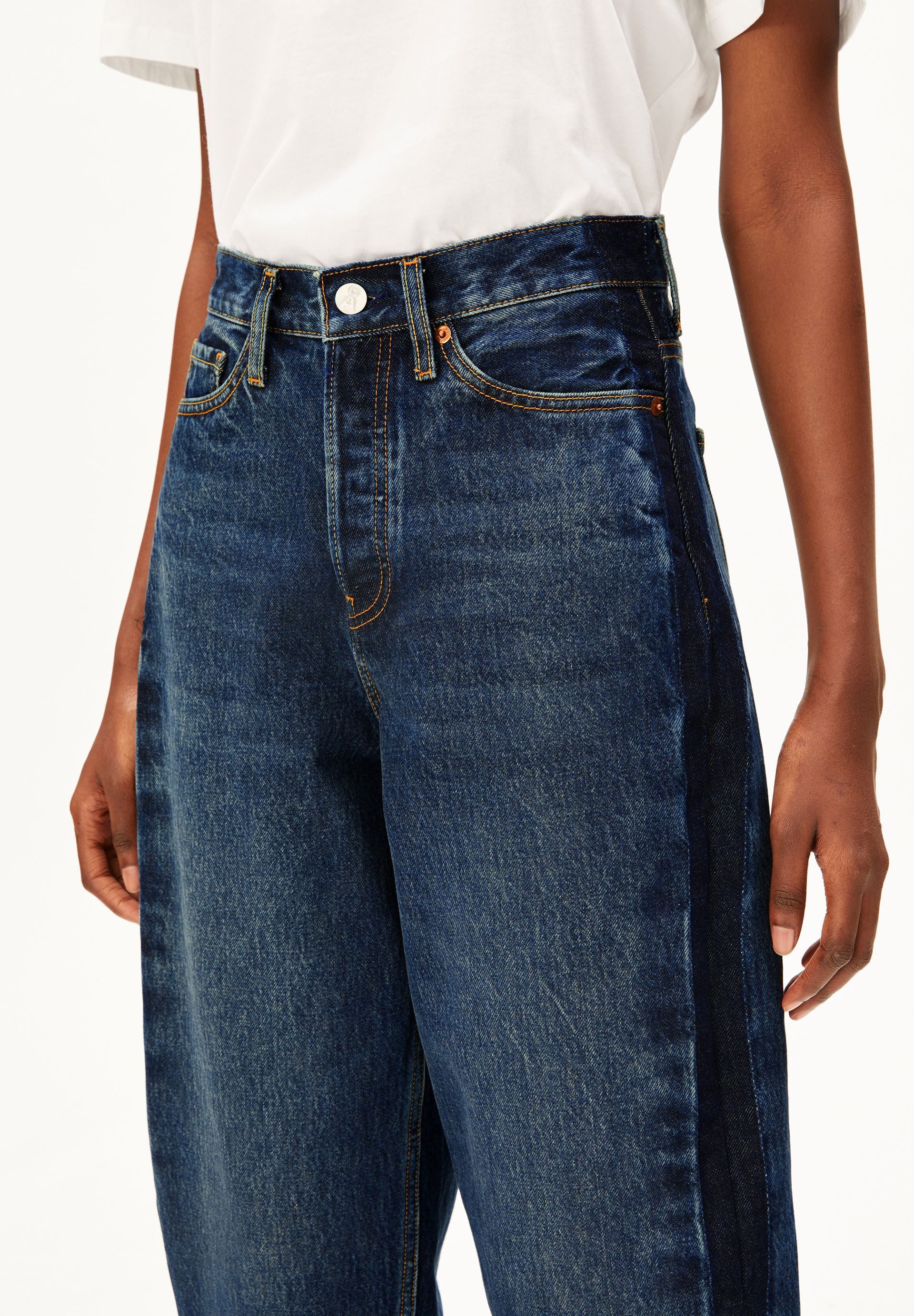 Armedangels Weite Jeans BAARLY BARREL 100% Bio-Baumwolle Non Stretch (Non-Stretch, Loose Fit) High waist – Bild 3 von 5