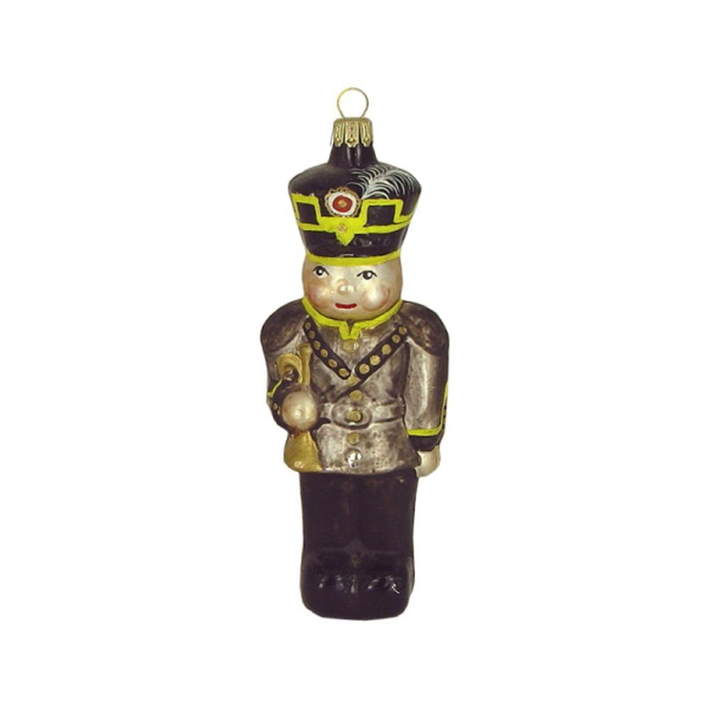 Haberland Glasschmuck Lauscha Christbaumschmuck Großer Bergmann schwarz 14 cm Lauschaer Glas