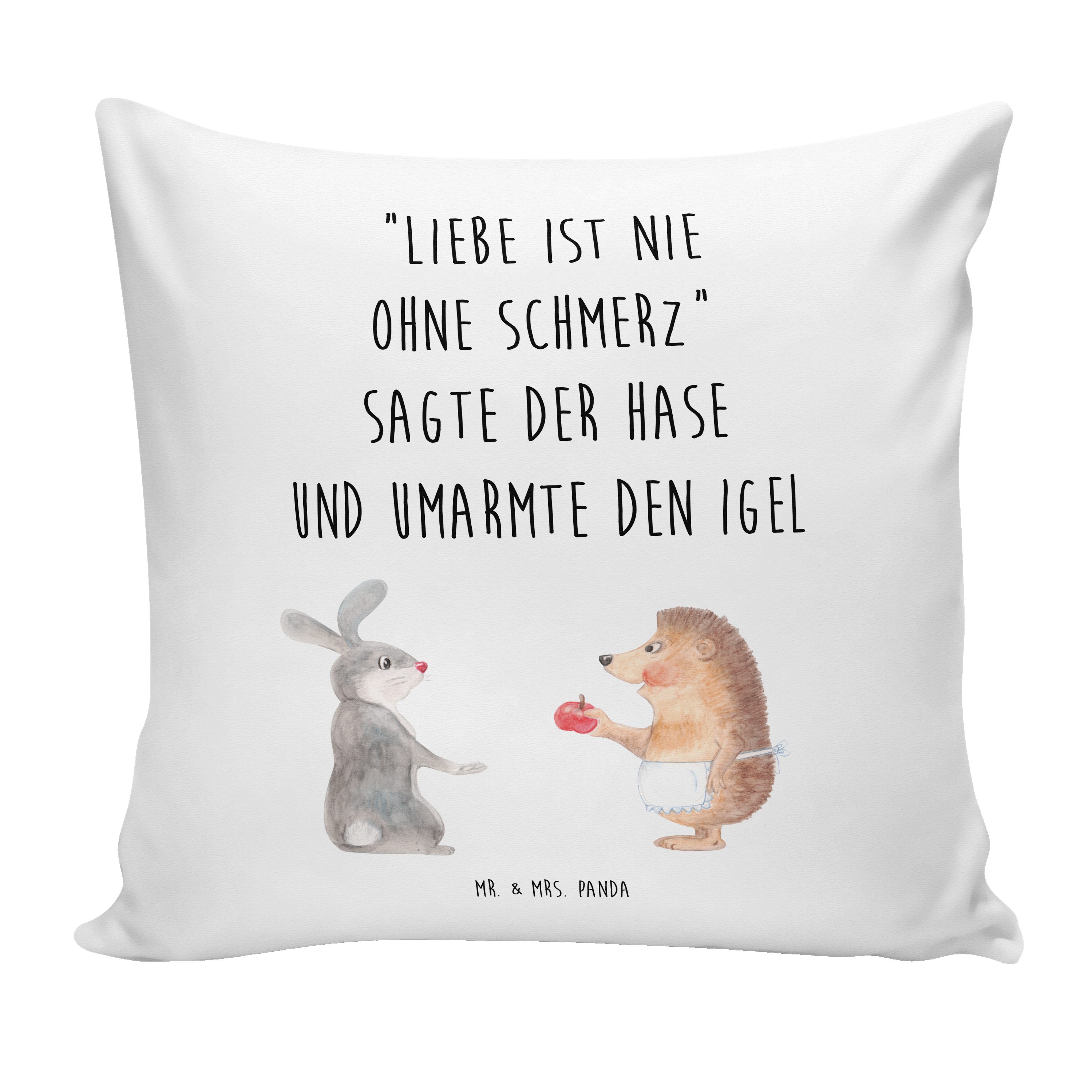 Mr. & Mrs. Panda Dekokissen »Liebe ist nie ohne Schmerz Weiß