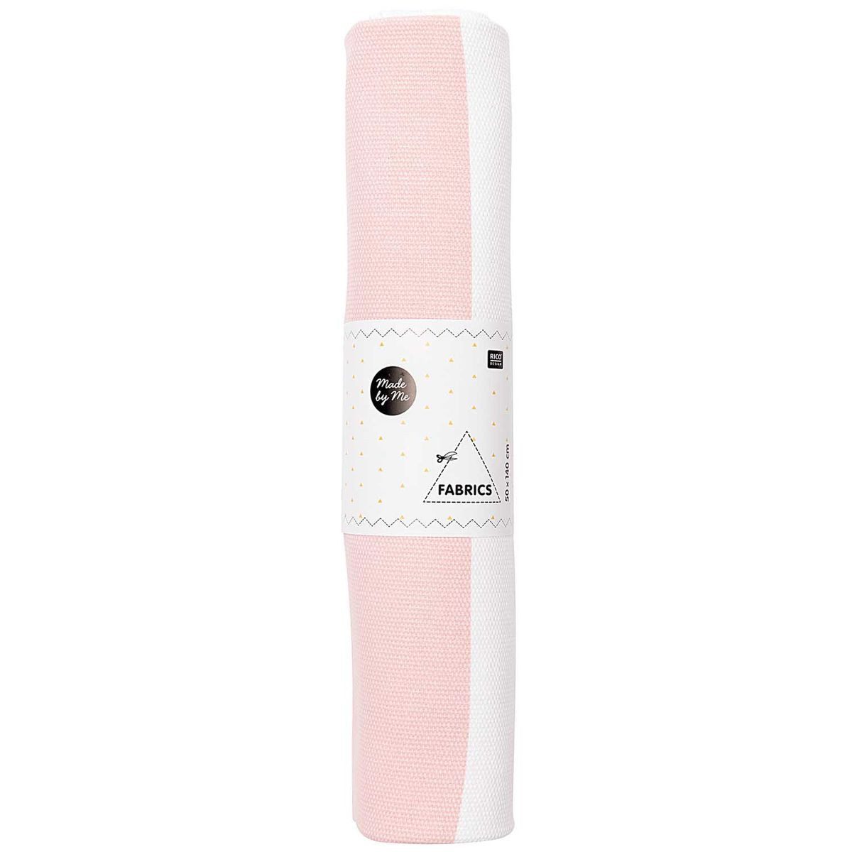 Rico Design Stoff Baumwollstoff Meterware Canvas Streifen rosa weiß 50x 140cm