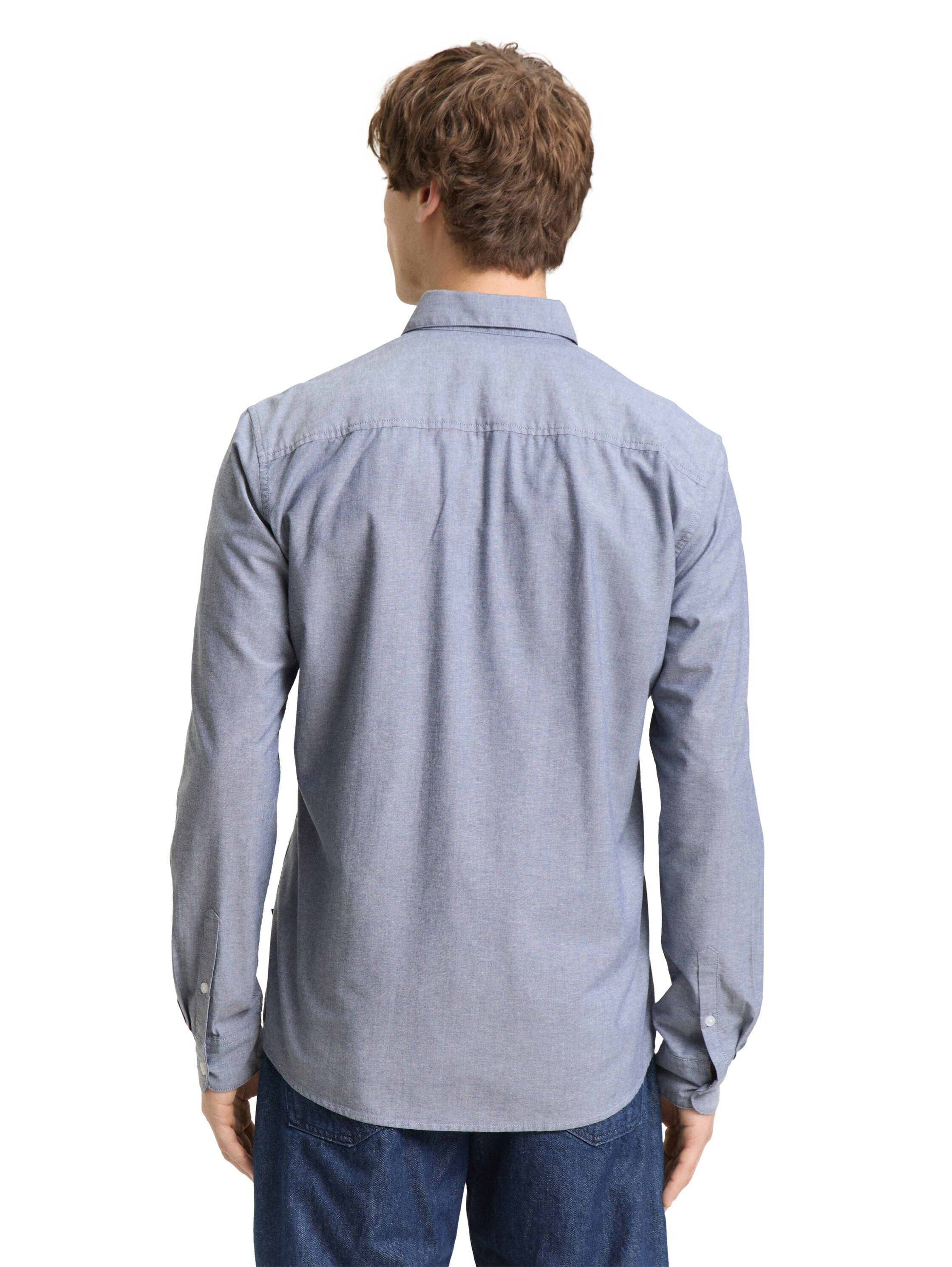TOM TAILOR Denim Langarmhemd mit Knopfleiste