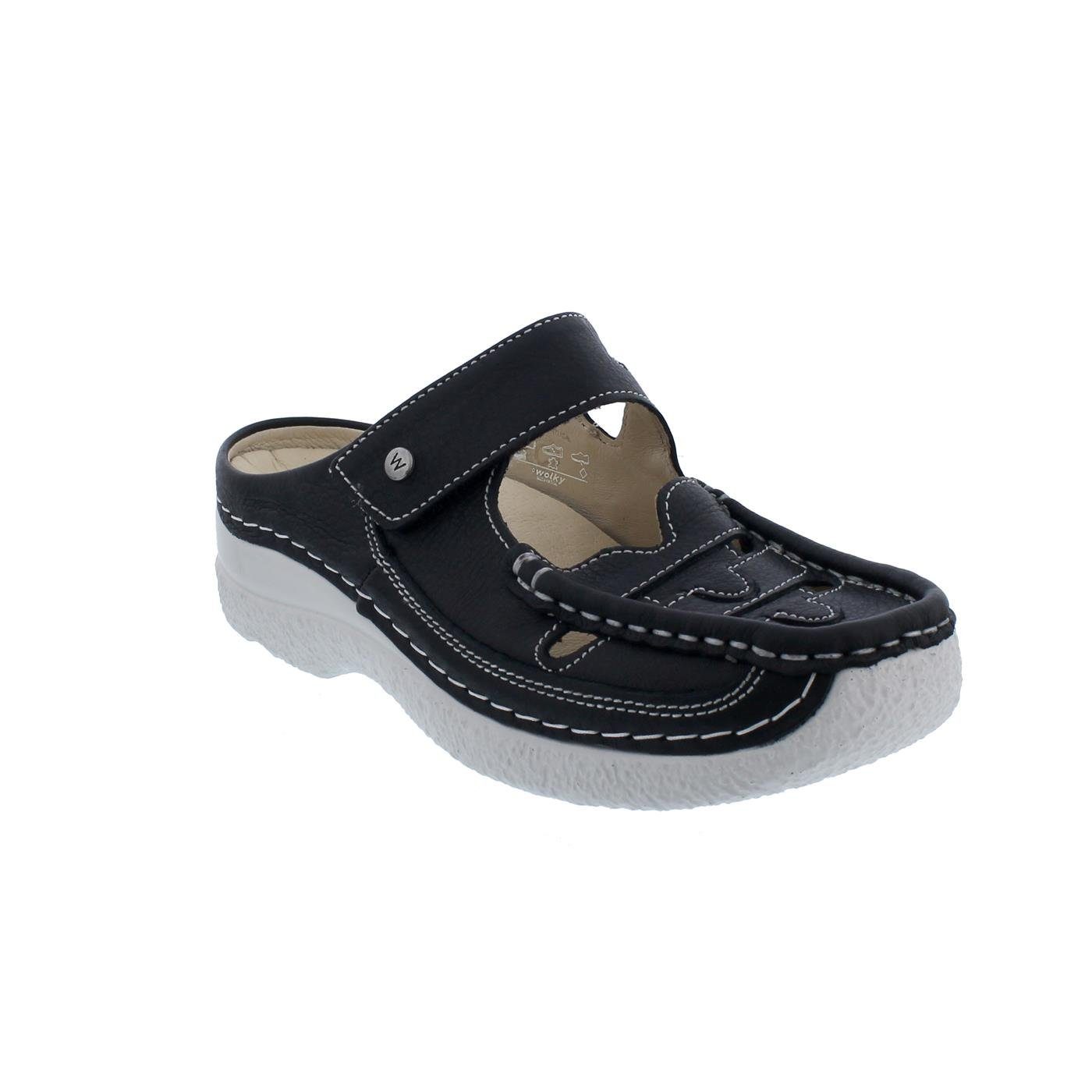 WOLKY Wolky Roll Clog, Talaria Nappa leather, Black summer, 0623420-070 Clog