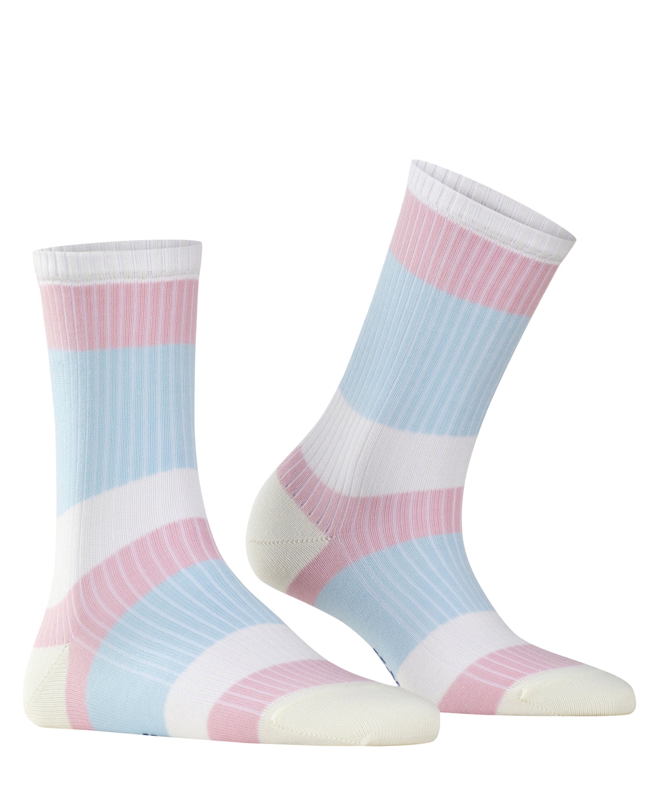 (2041) FALKE Stripe Blocky Socken (1-Paar) off-white