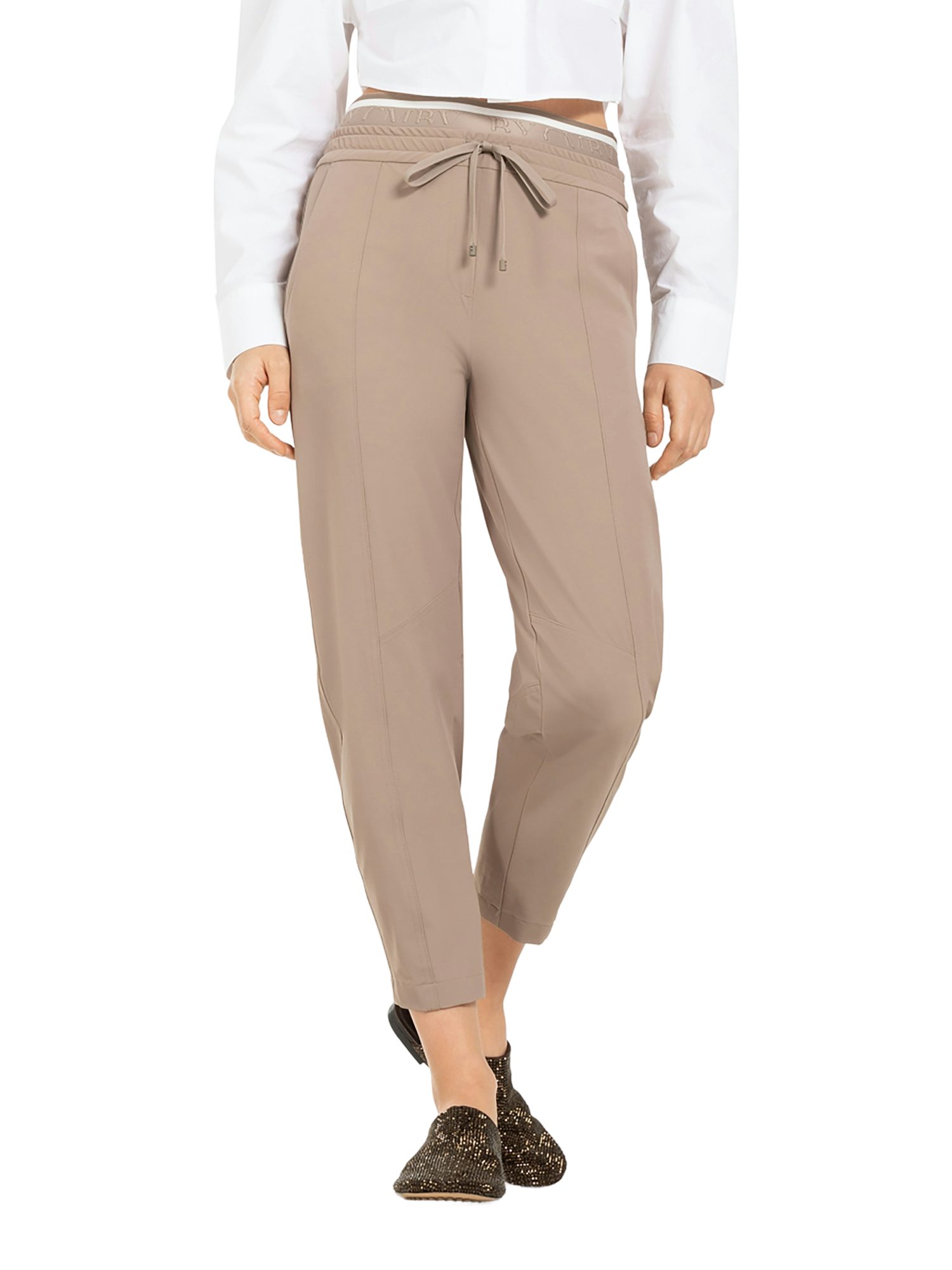 Cambio Stoffhose natur, Freizeit, Polyamid, Unifarben, Regular Fit, Mittel