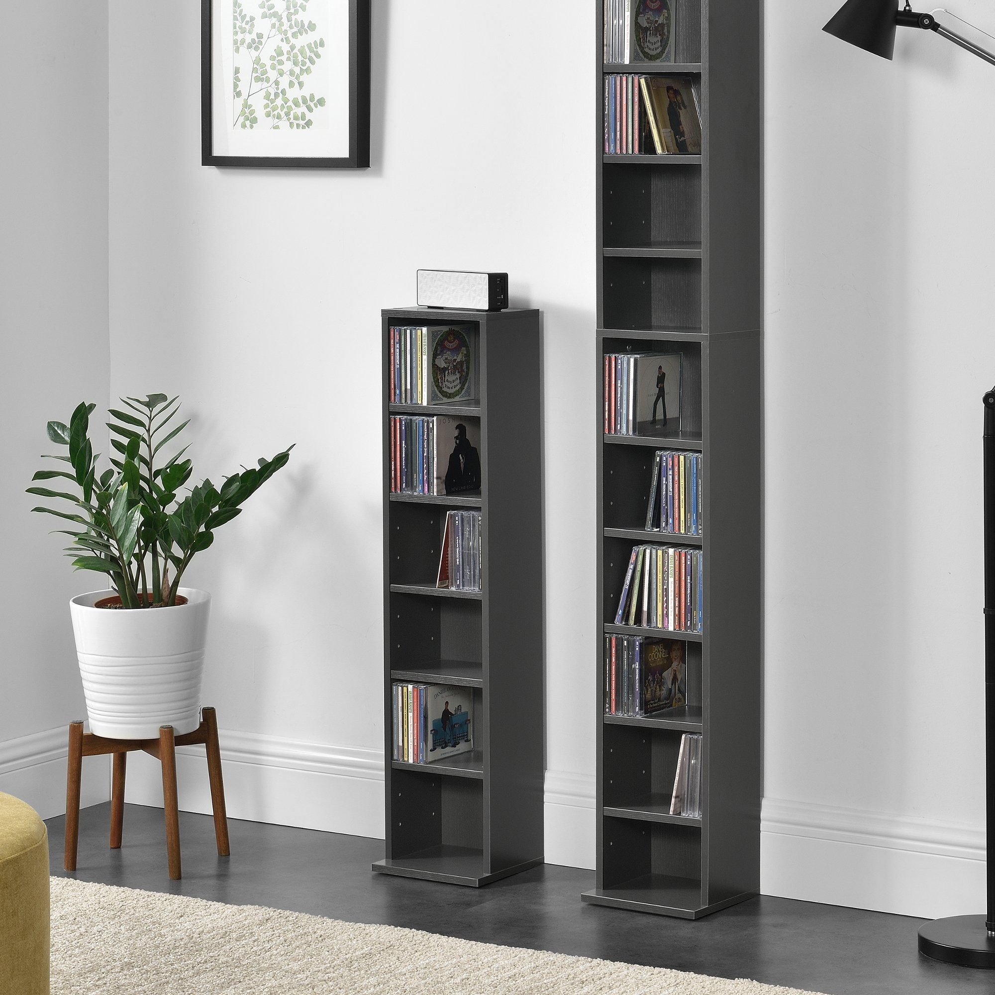 en.casa CD-Regal, »Aventoft« 6 Fächer Standregal günstig online kaufen