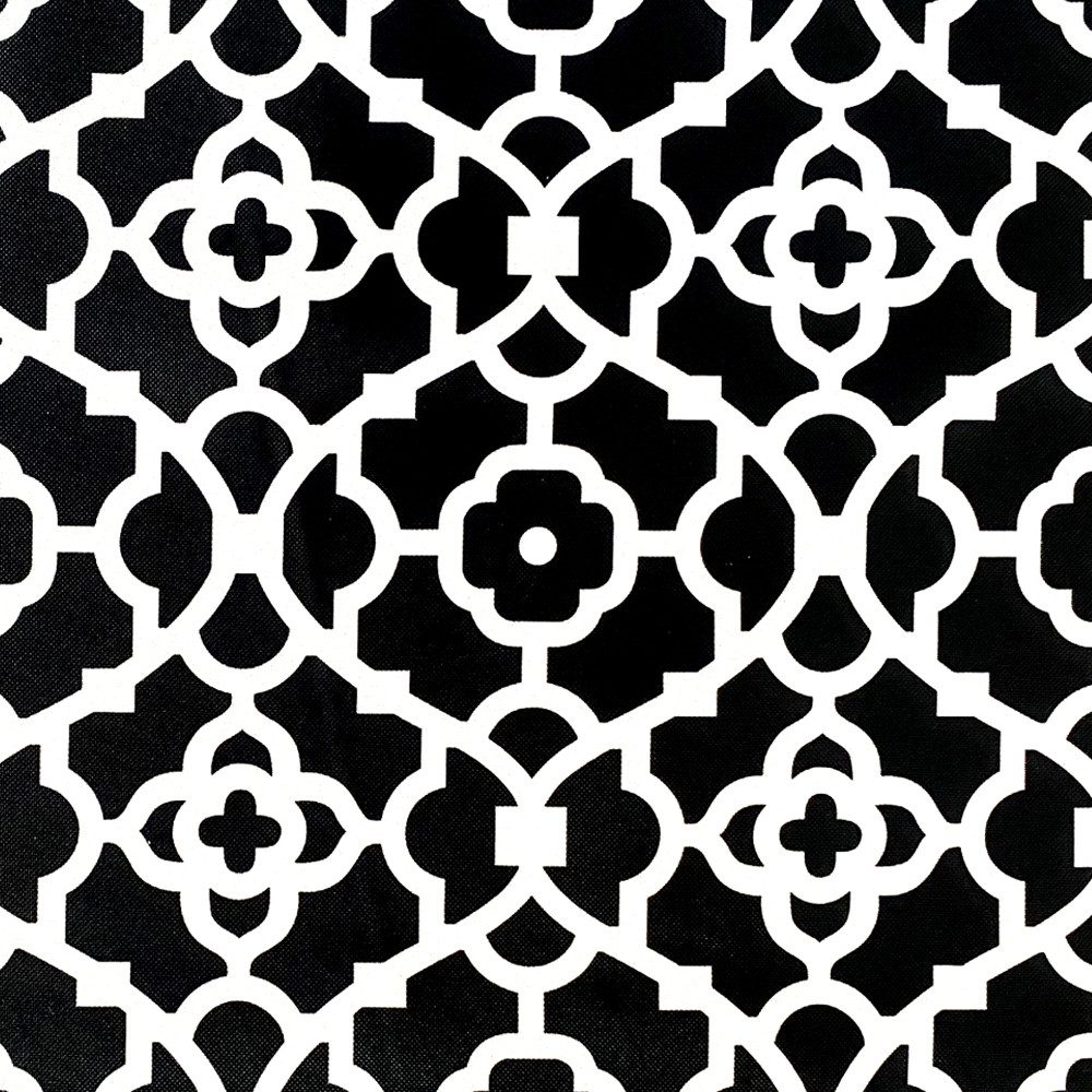 novely® Stoff OXFORD 210D D137 Schwarz Weiß Mosaic Printstoff Outdoor, Wasserabweisend, Outdoor, Meterware, 1lfm