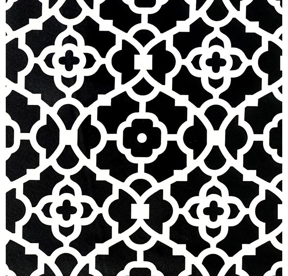 Thumbnail - novely® Stoff OXFORD 210D D137 Schwarz Weiß Mosaic Printstoff Outdoor, Wasserabweisend, Outdoor, Meterware, 1lfm