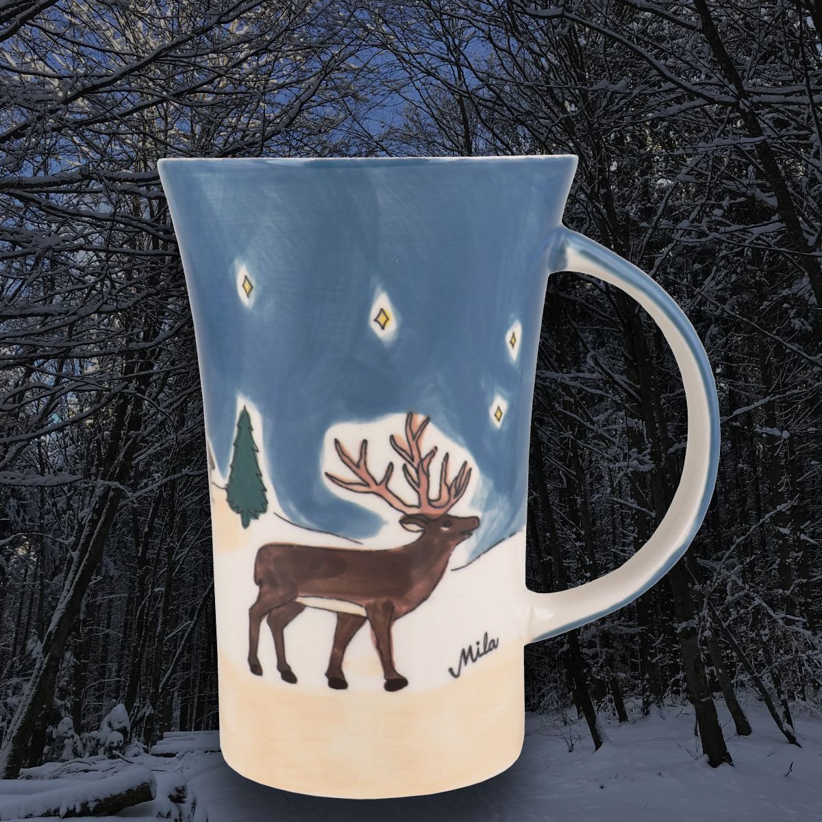 Mila Becher Mila Keramik-Becher Coffee-Pot Rotwild, ca. 500 ml, Keramik