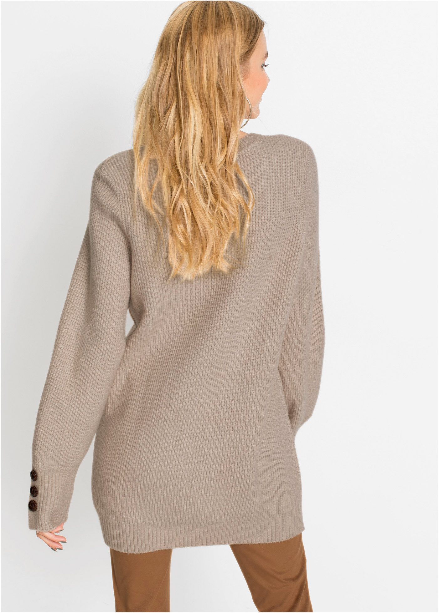 bonprix Longpullover Longpullover mit Knöpfen günstig online kaufen