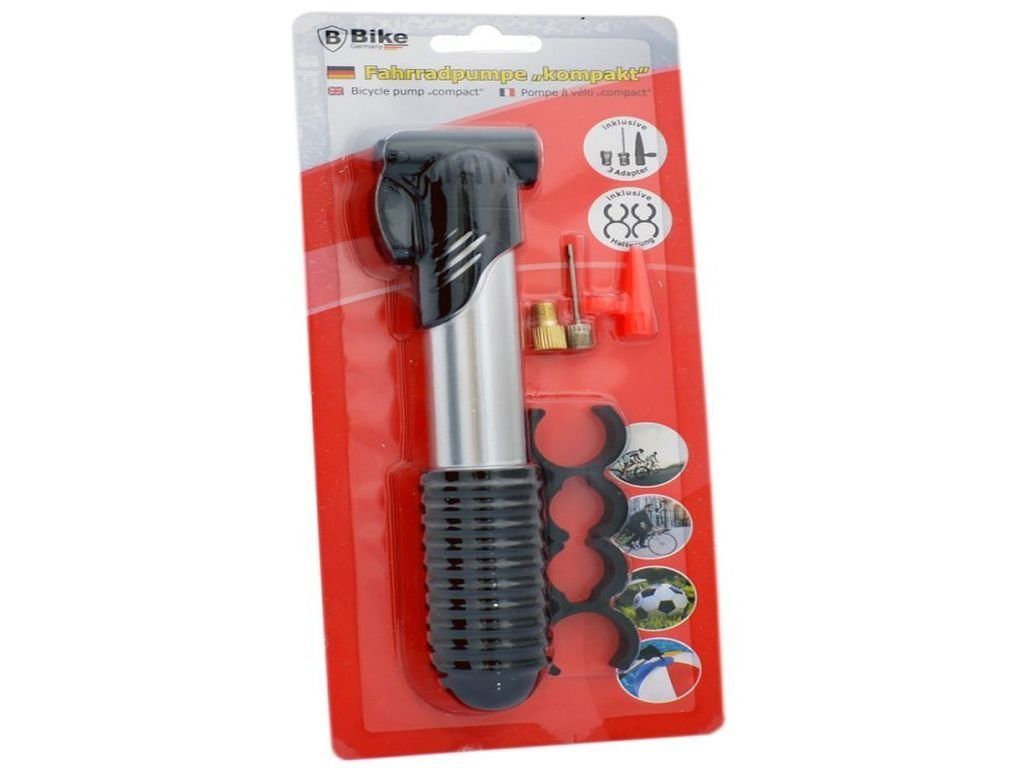 bahama Minipumpe Fahrrad Mini Pumpe Luft Handpumpe Bike Ventil 3 Adaptern und Halterung