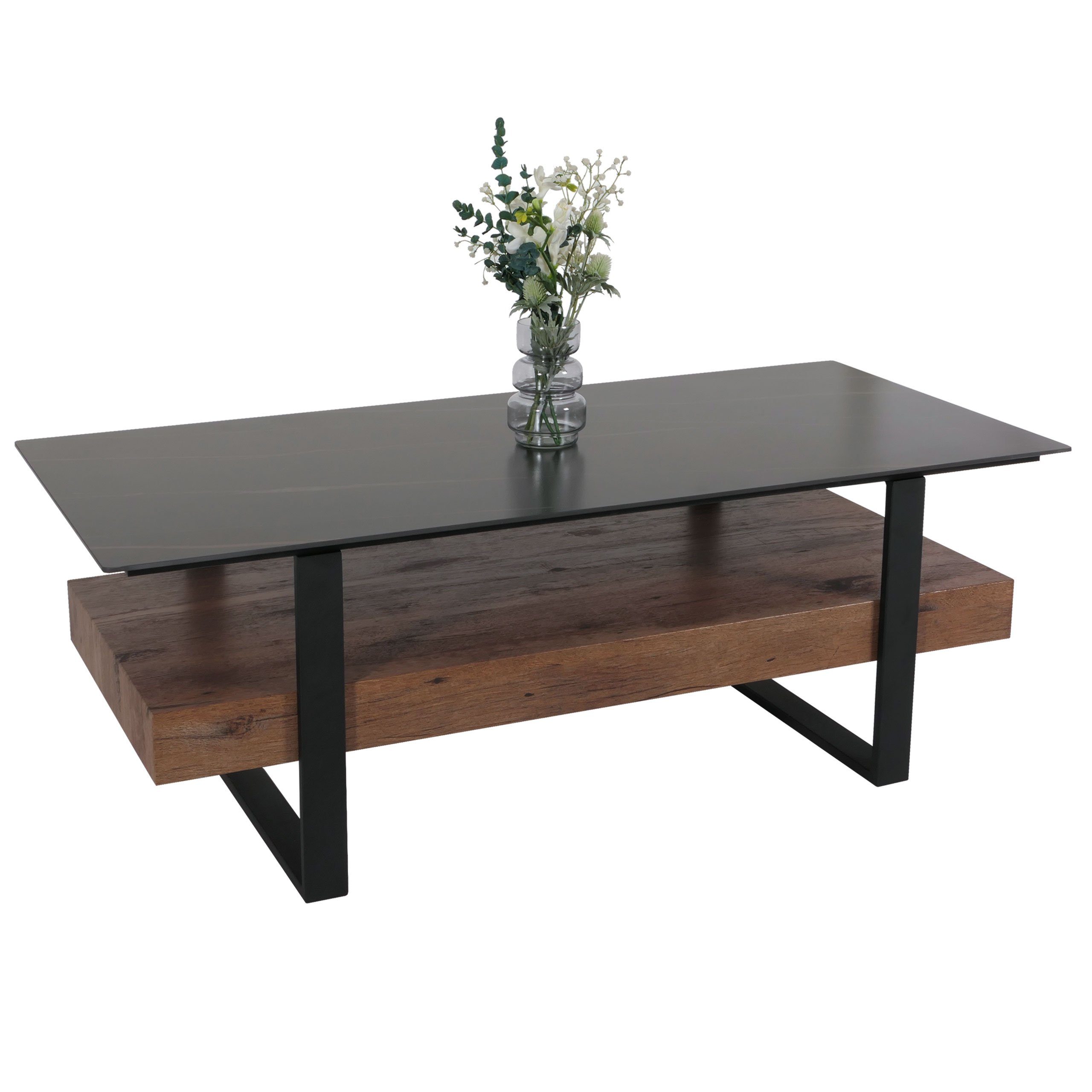 MCW Couchtisch MCW-L88-S, Tischplatte aus Sinterstein