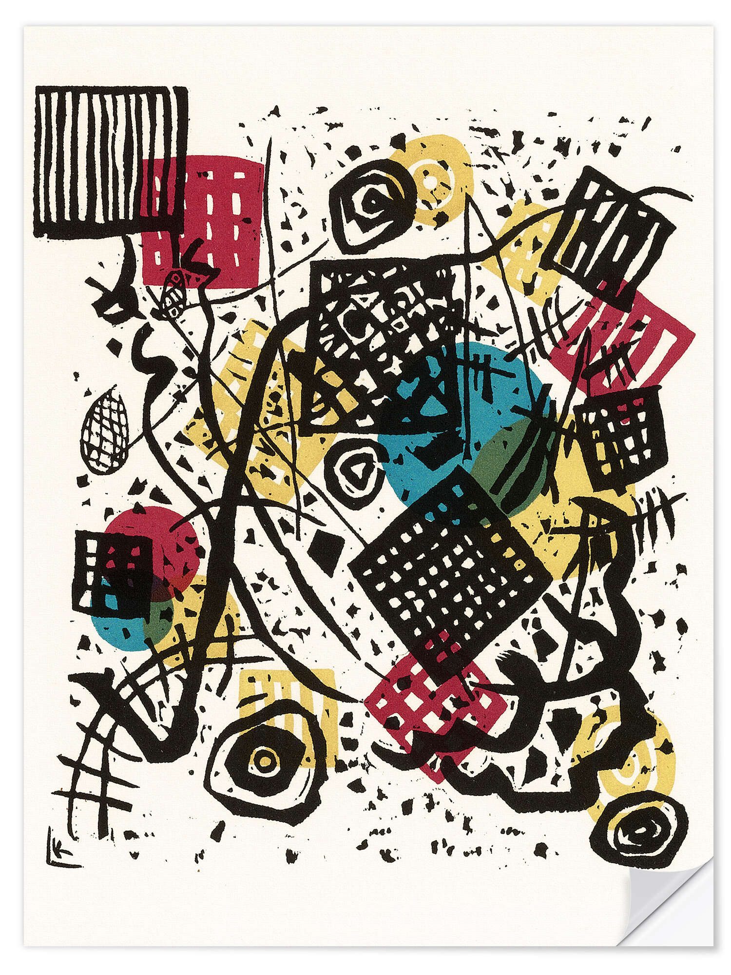 Posterlounge Wandfolie Wassily Kandinsky, Kleine Welten V, Malerei