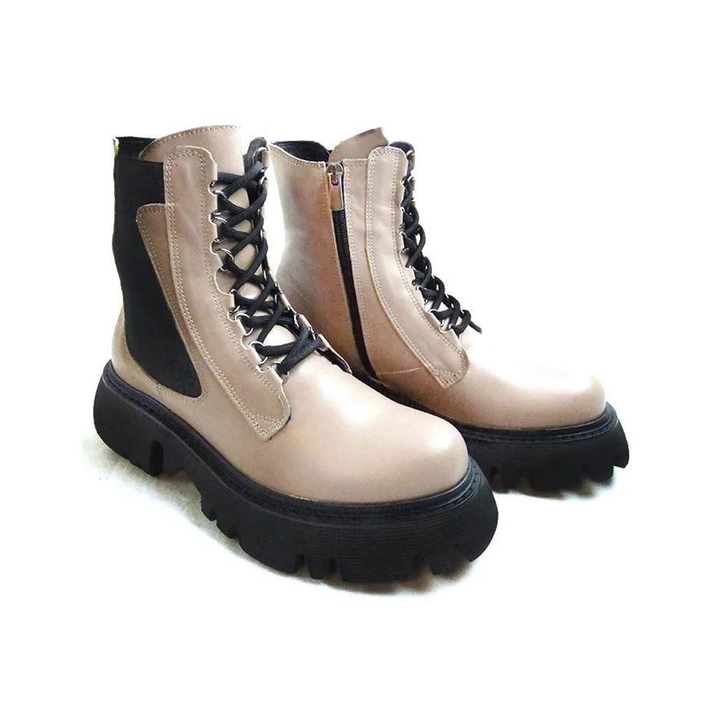 damenstiefel beige, damen boots, high heel Schnürstiefel