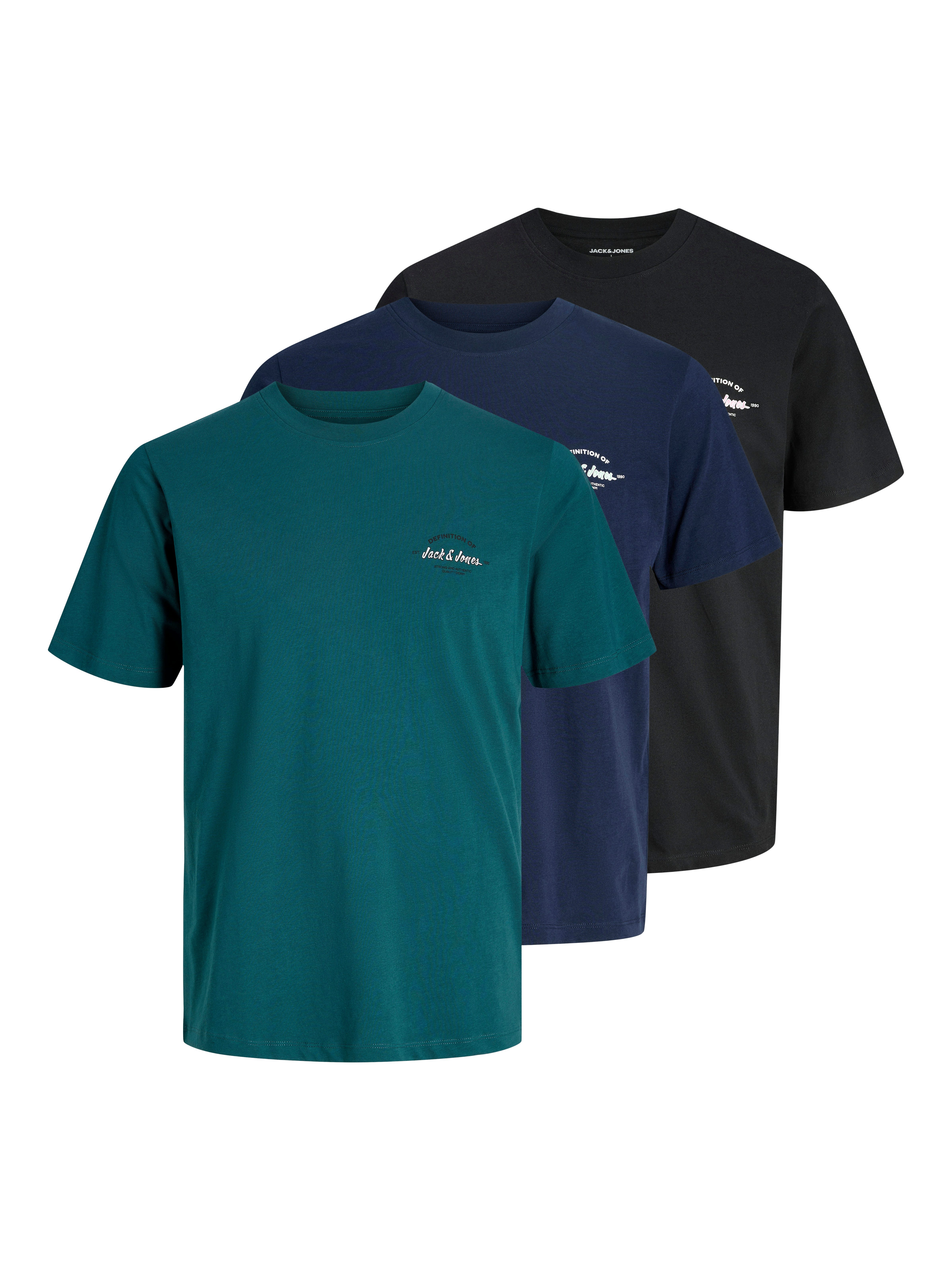 Jack & Jones PlusSize T-Shirt JJBRANDON TEE SS CREW NECK 3PK MP PLS (Packun günstig online kaufen