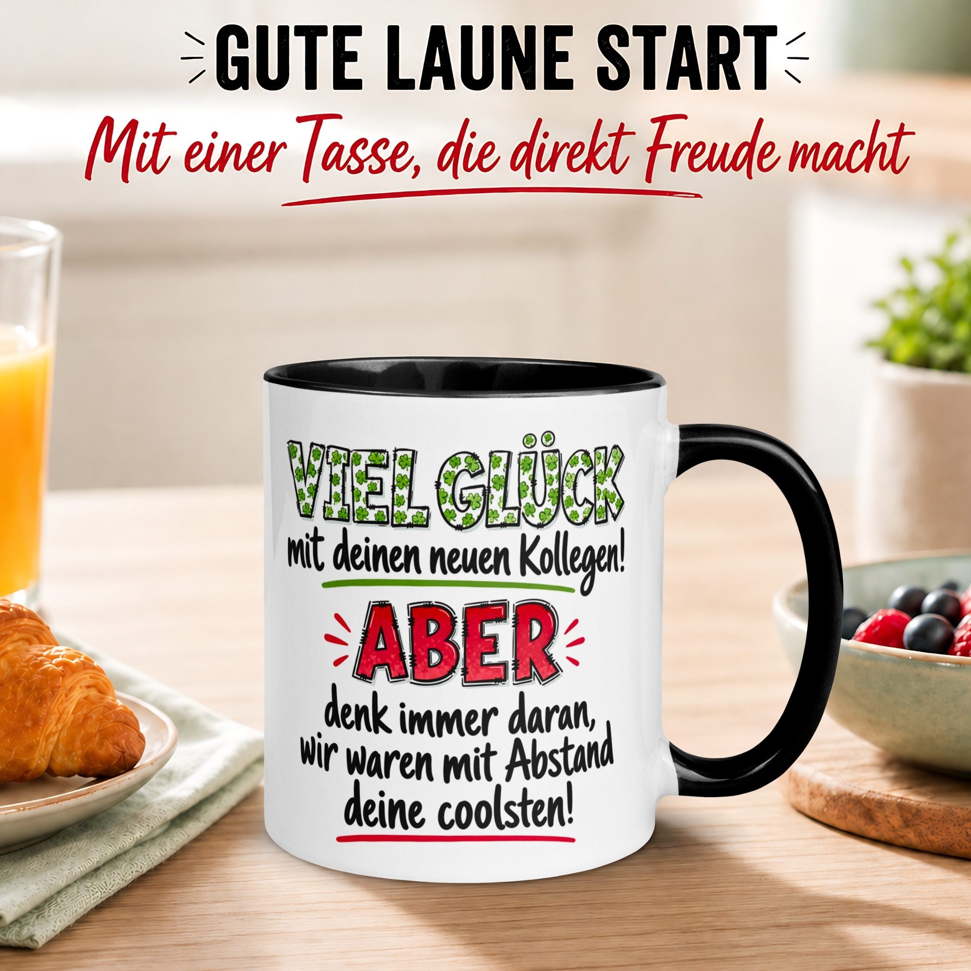Momentals Tasse Abschiedsgeschenk Kollegen – „Wir waren mit Abstand die Coolsten“, Gratis Versand · Links-&Rechtshänder · Spülmaschinenfest – Bild 3 von 5