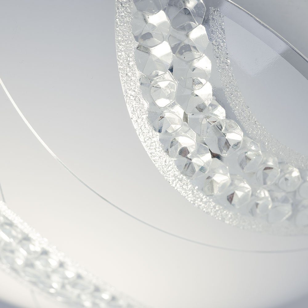 Kristall Lampe Deckenleuchte, etc-shop Deckenlampe, inklusive, Neutralweiß, LED Decke Kristalllampen Glasbeleuchtung Leuchtmittel Glas