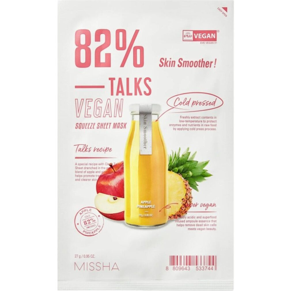Missha Körperpflegemittel Talks Vegan Squeeze Sheet Mask Peeling 27g
