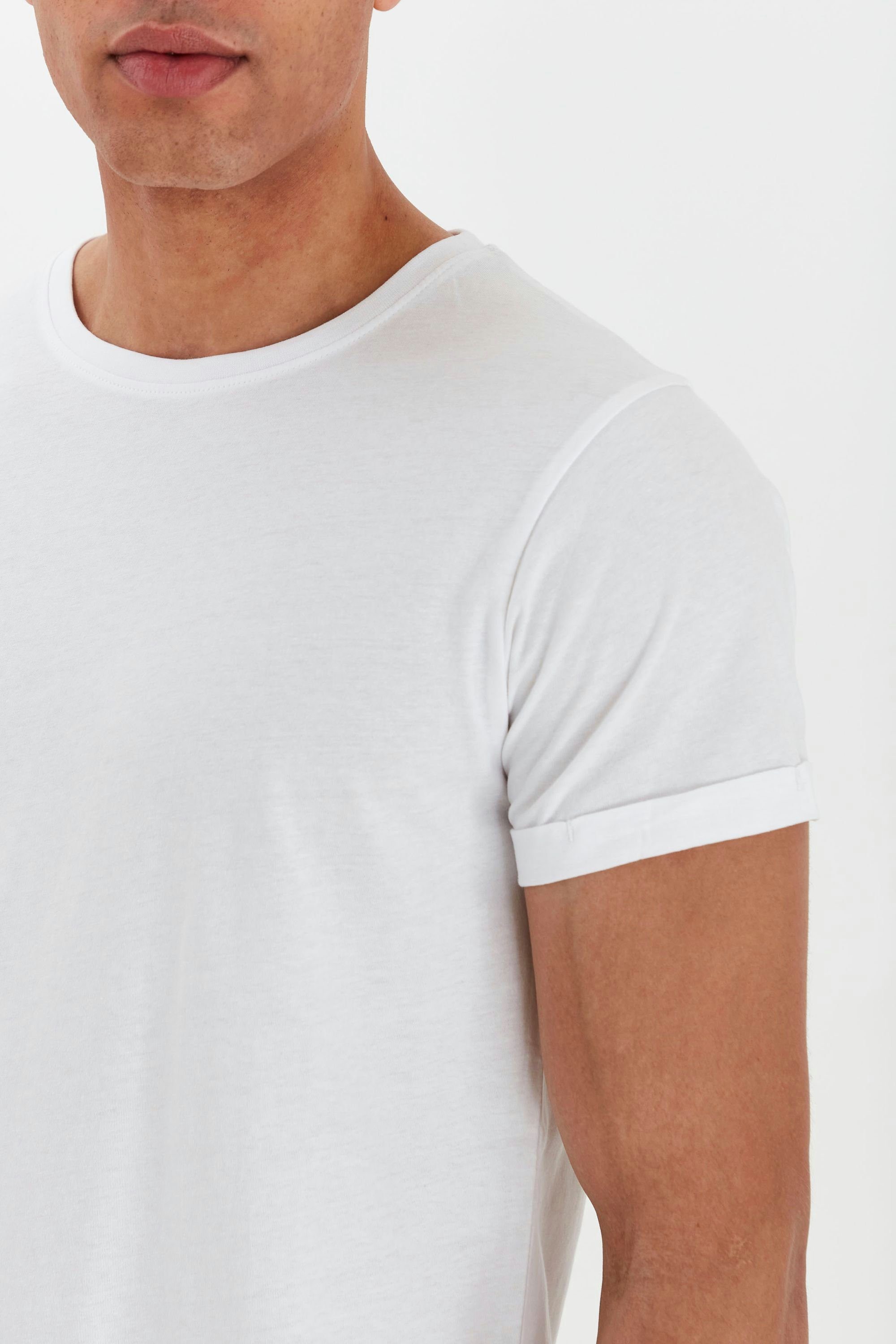 T-Shirt !Solid White SDLongo (0001) Longshirt