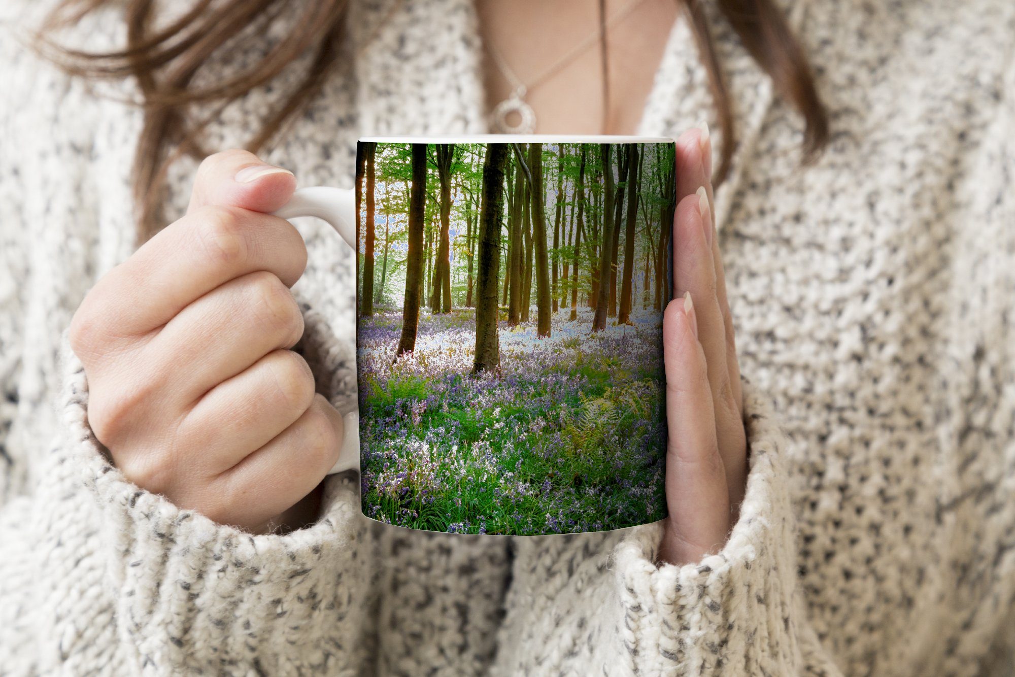 MuchoWow Teetasse, Blume, Bäume Keramik, Kaffeetassen, Becher, Teetasse, - - Wald Geschenk Tasse