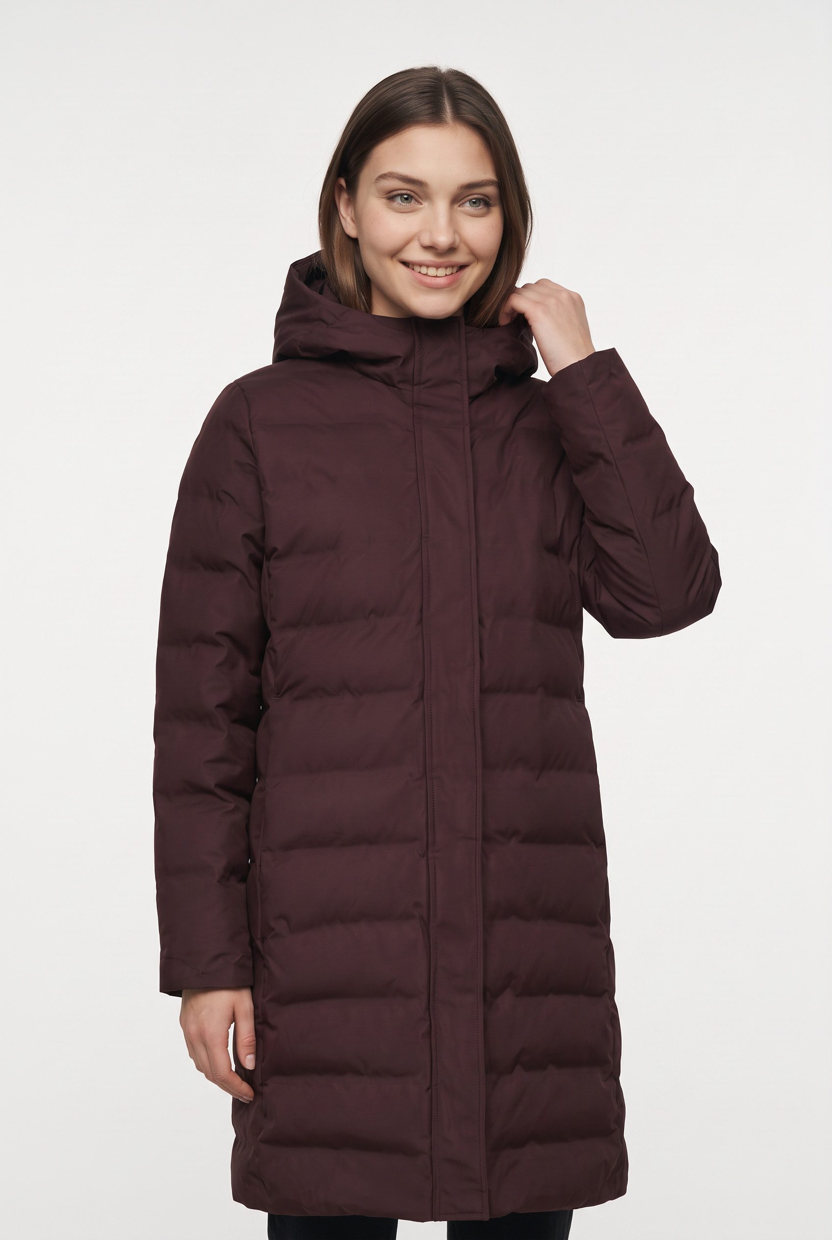 CMP Wintermantel WOMAN COAT FIX HOOD wärmend, winddicht, wasserabweisend, mit Kapuze, aus Polyester