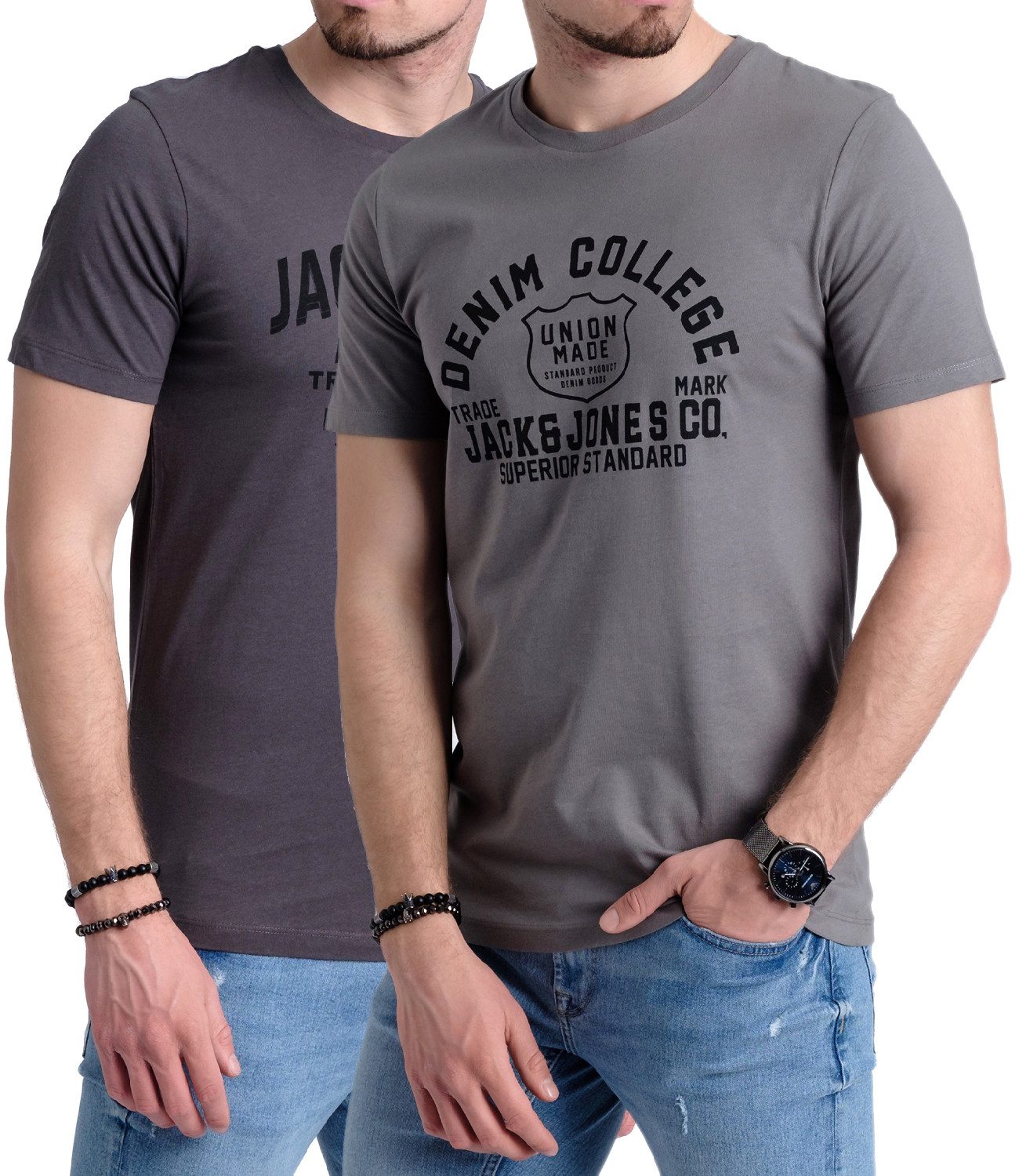 Jack & Jones Print-Shirt (Set) Doppelpack günstig online kaufen
