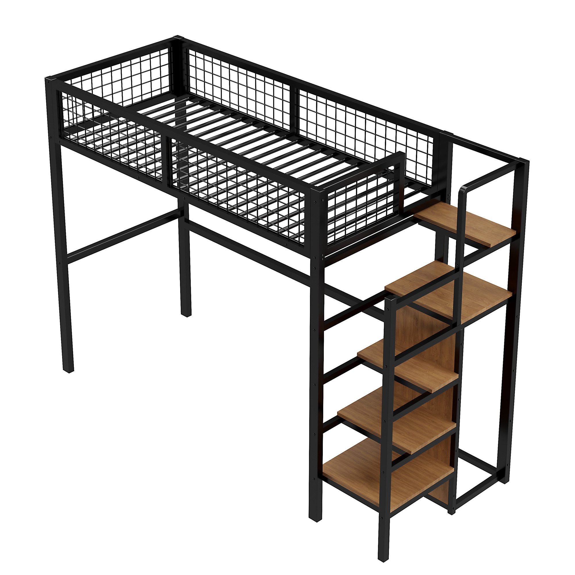 REDOM Metallbett Hochbett Einzelbett Stauraumbett Funktionsbett günstig online kaufen