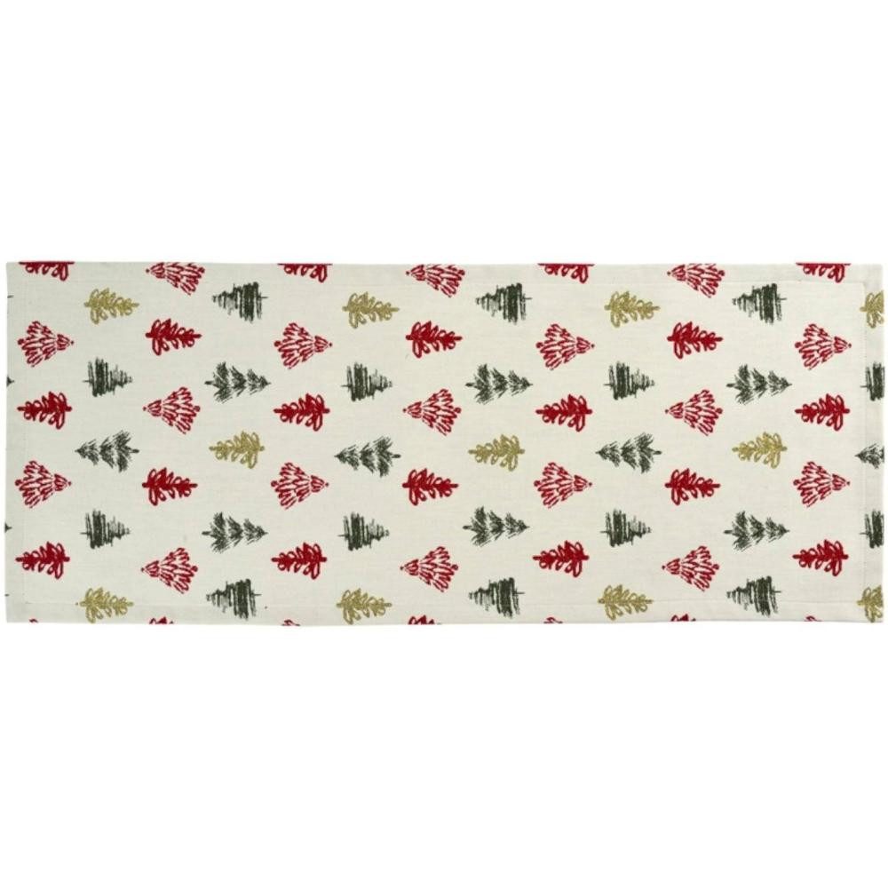 sander table + home Вузькі скатертини Waldemar Gold/Rot 40 x 150 cm