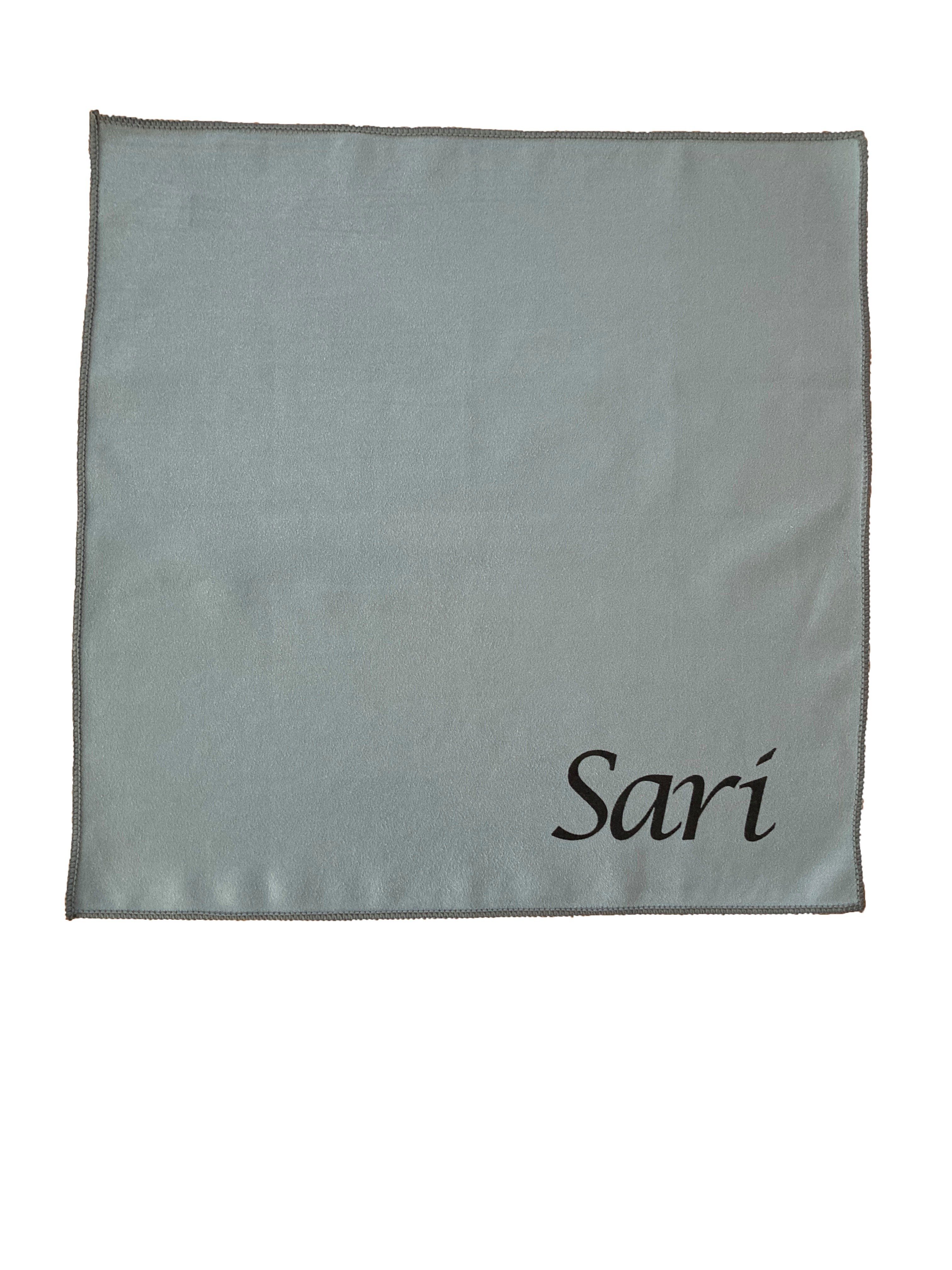 Sari Schuhputzbürste hochwertiges Mikrofasertuch / Schuhputztuch in Grau 35x35 cm, (1-tlg)