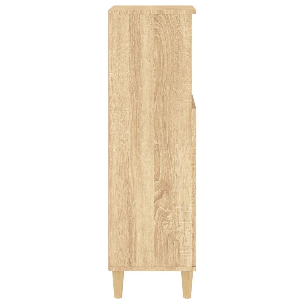 vidaXL Badezimmer-Set Badschrank cm Eiche (1-St) Holzwerkstoff, Sonoma Sonoma-Eiche 30x30x100