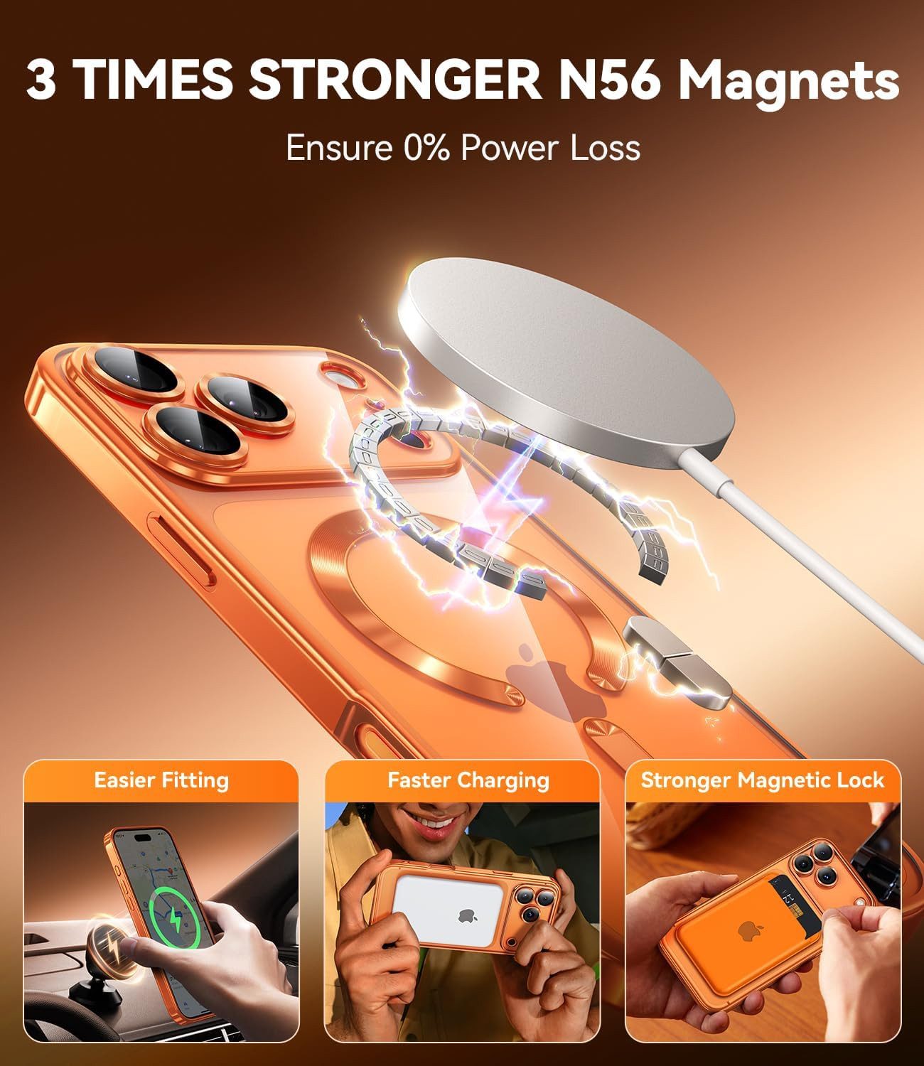 MSM Handyhülle Hülle + 2X Schutzglas für iPhone 17 Pro MagSafe Panzerfolie Titan 9H – Bild 4 von 5