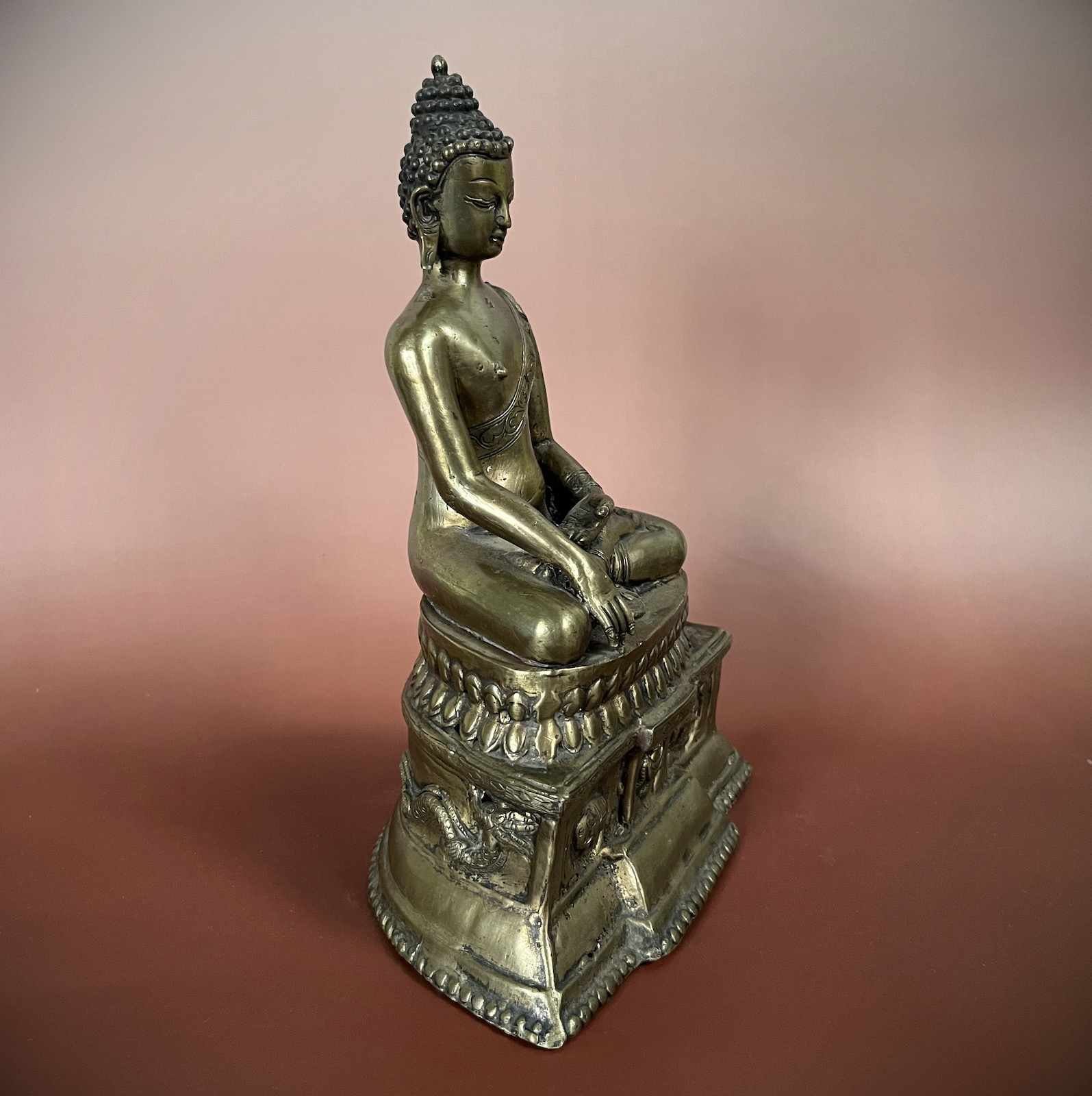 Asien Bronze Buddhafigur Figur Sammlerstück Skulptur LifeStyle Buddha Indien