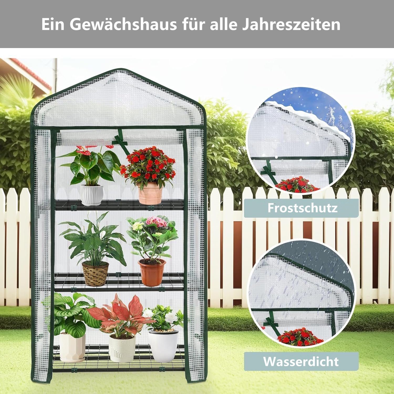 Woltu Foliengewächshaus, BxTxH: 69 x 49 günstig online kaufen