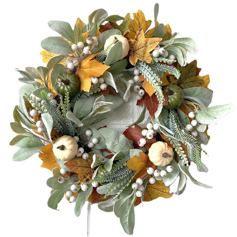 Kunstkranz Türkranz für Herbstdeko,Herbstkranz Kürbis Dekorative günstig online kaufen