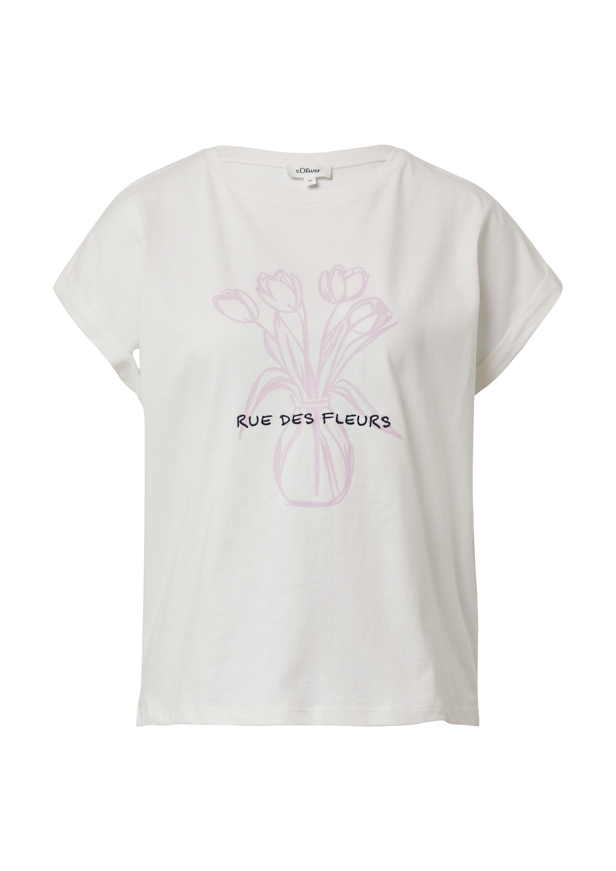 s.Oliver Kurzarmshirt T-Shirt T-Shirt mit Frontprint im Relaxed Fit günstig online kaufen