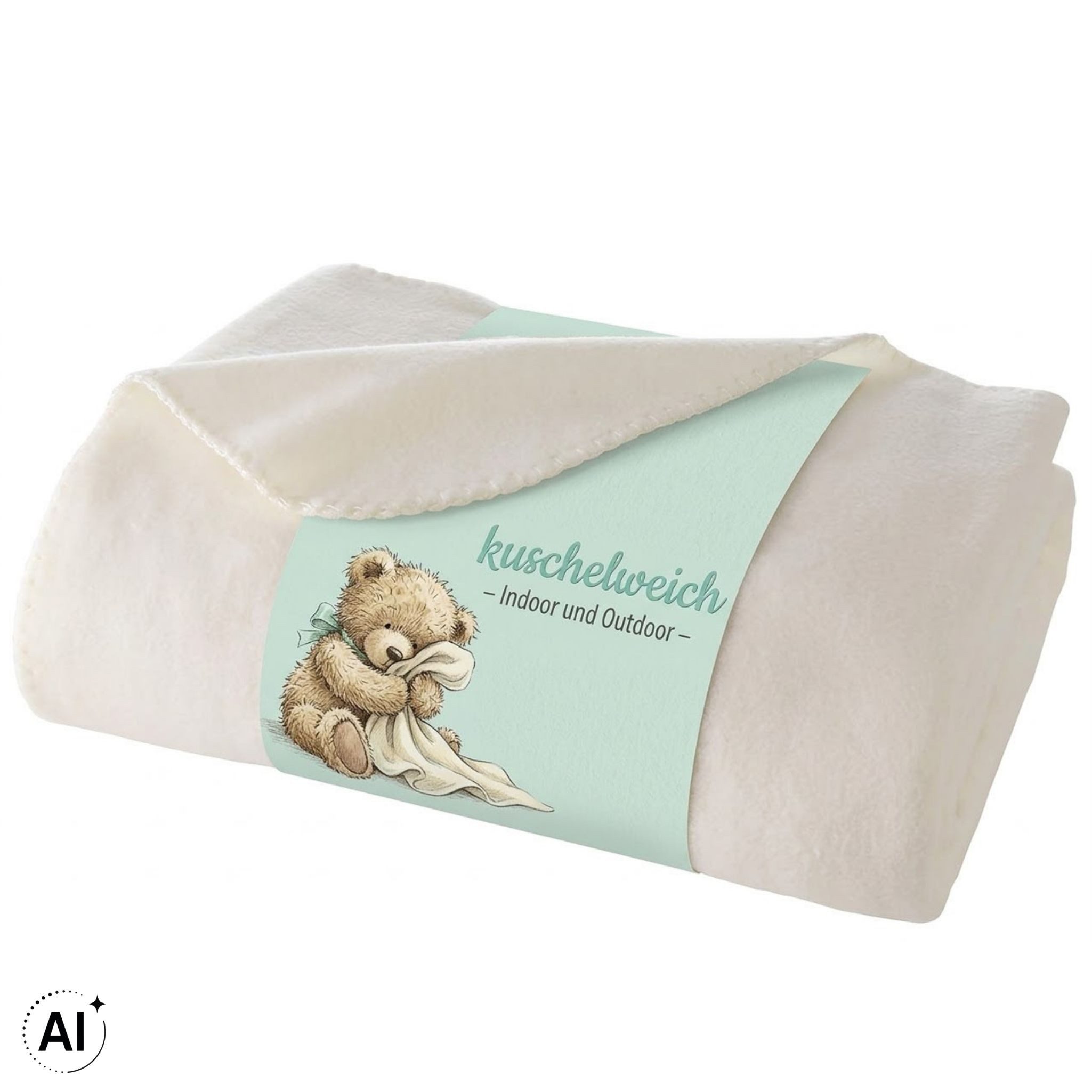 Outdoordecke Kuscheldecke Wohndecke 150x200 cm Creme Viskose Mischung, MR.DEKO, Weiche kuschlige Wohndecke atmungsaktiv, wetterbeständig, Outdoor Wohndecke
