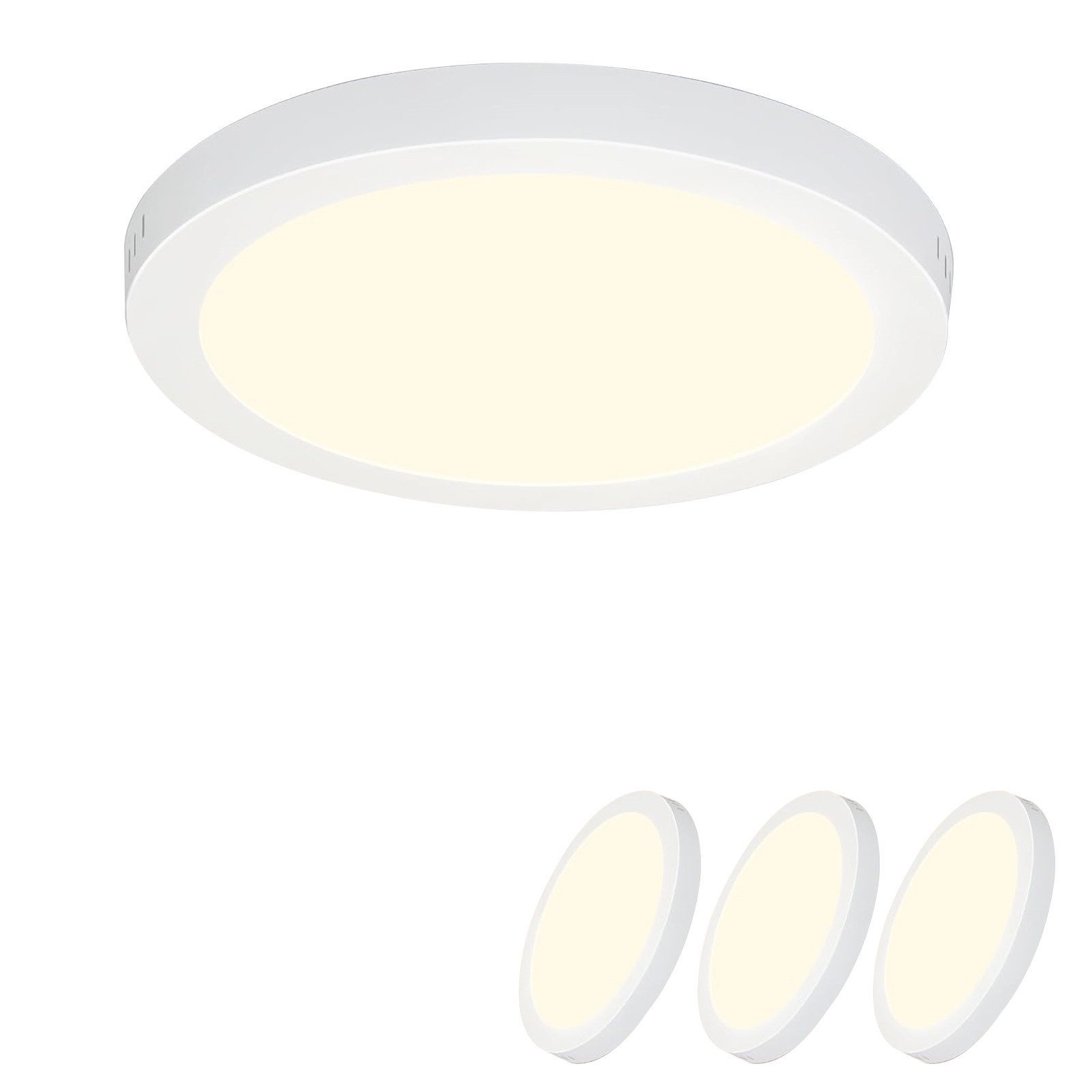 ZMH LED Deckenleuchte Wohnzimmer ∅23CM Weiß Modern 18W Deckenlampe Kinderzi günstig online kaufen