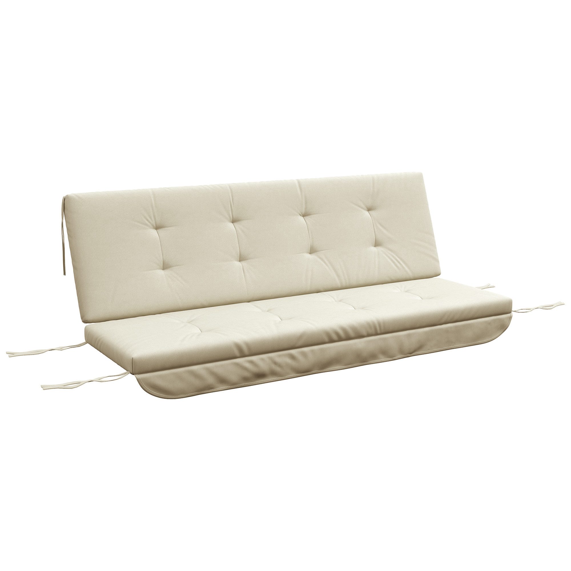Outsunny Sitzkissen Auflagen-Set für Hollywoodschaukel Gartenpolster, Beige 170cm x 100cm x 8cm