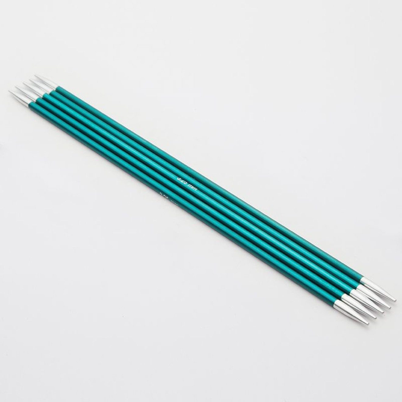 KnitPro Rundstricknadeln Nadelspiel ZING 3,25 mm 15 cm smaragd 5 Stück